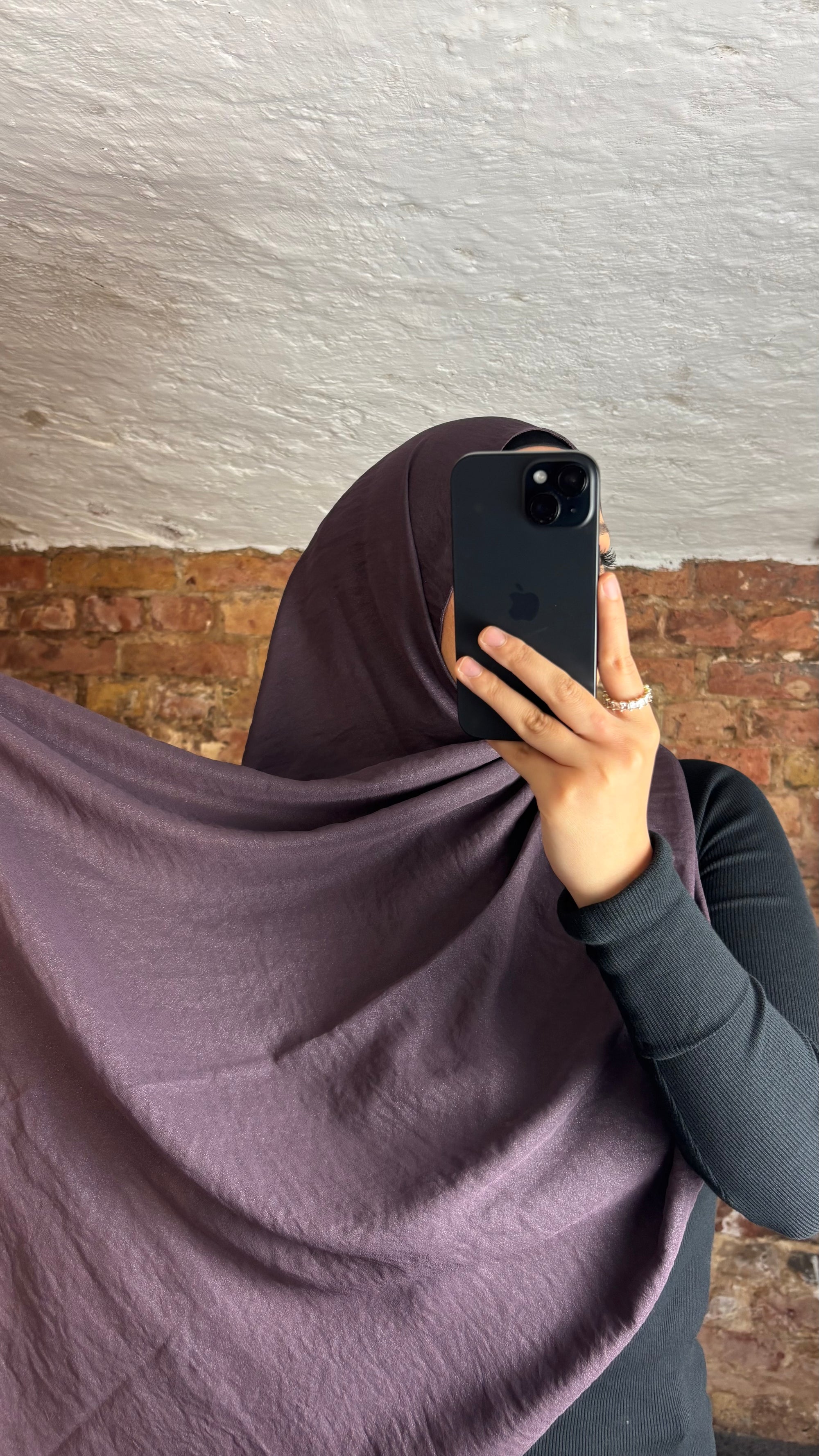 Armine Jazz Hijab in Dark Purple Shimmer