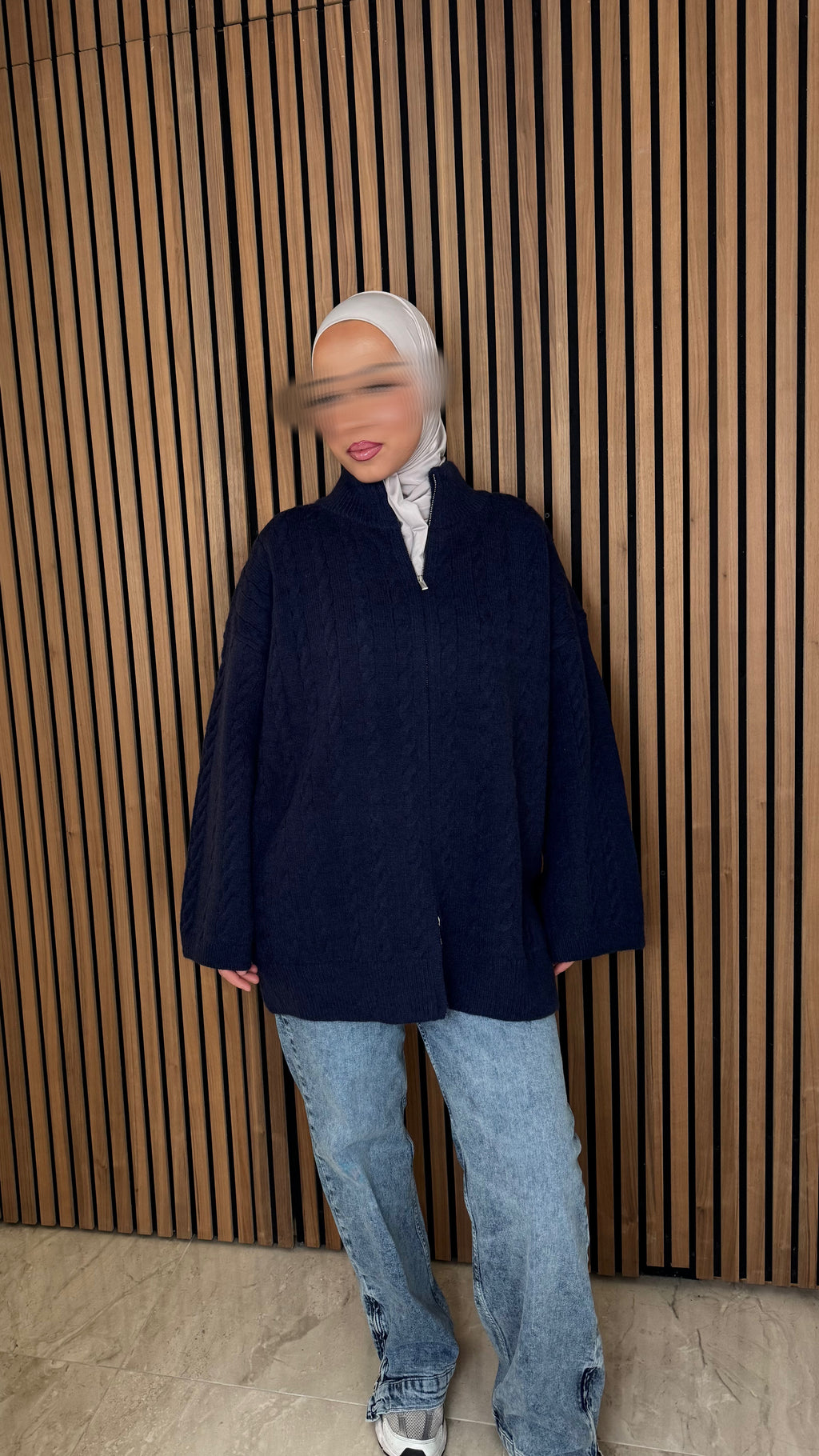 Ilkim Cardigan mit Zopfmuster