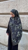 Rosalie Hijab in Schwarz/Grün
