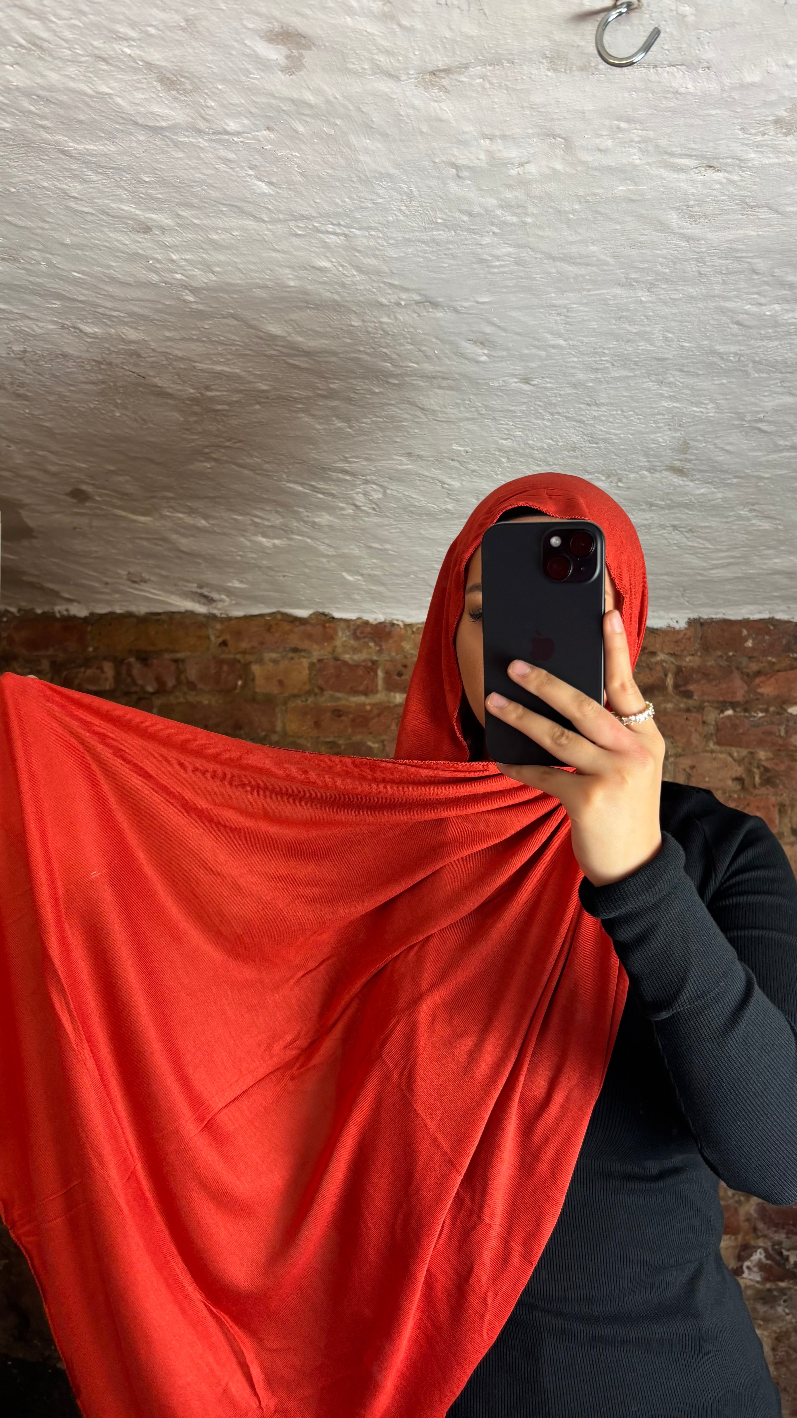 Armine Jersey Hijab in Sunset Flame