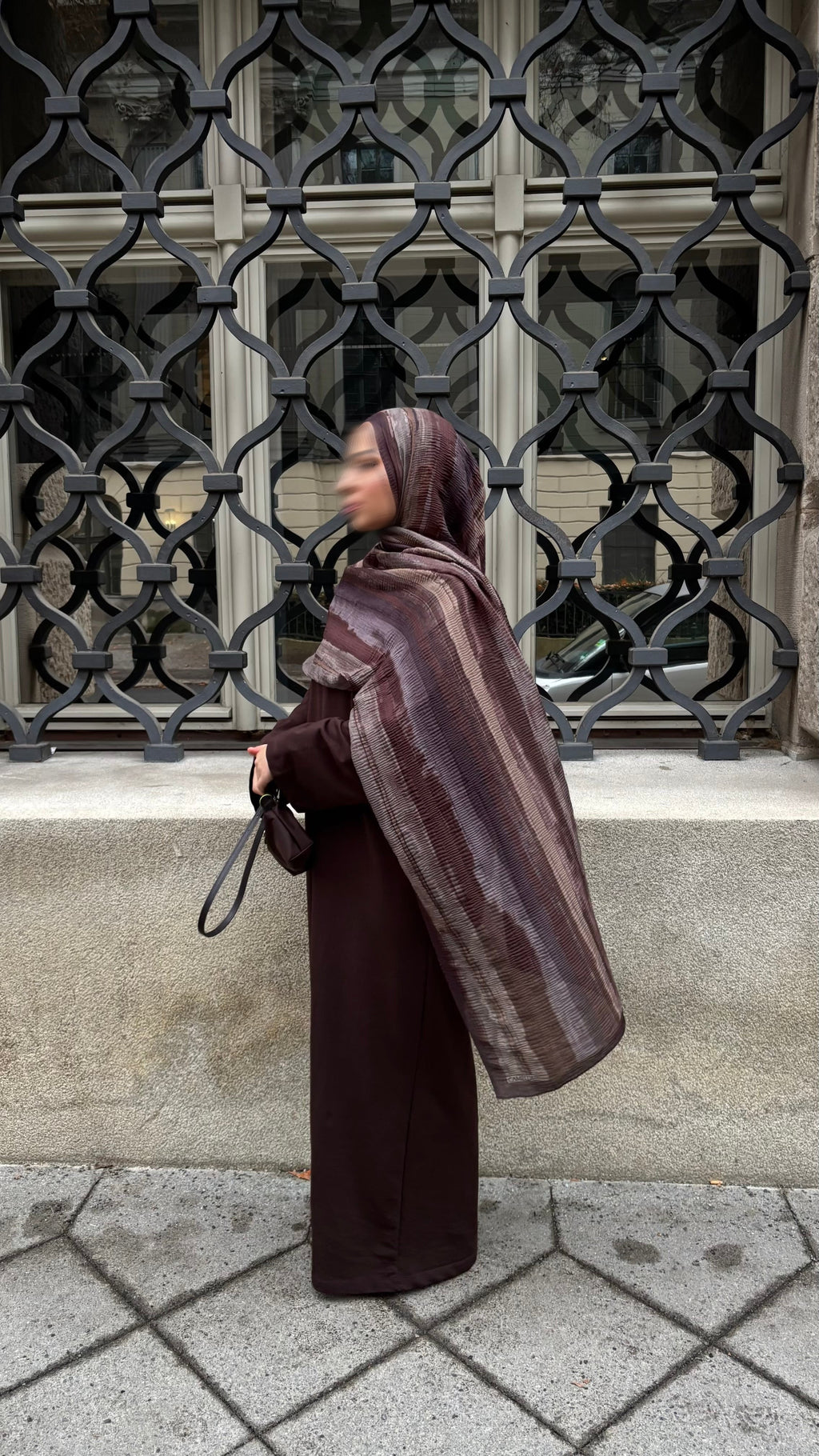 Serena Hijab in Braun/Nude
