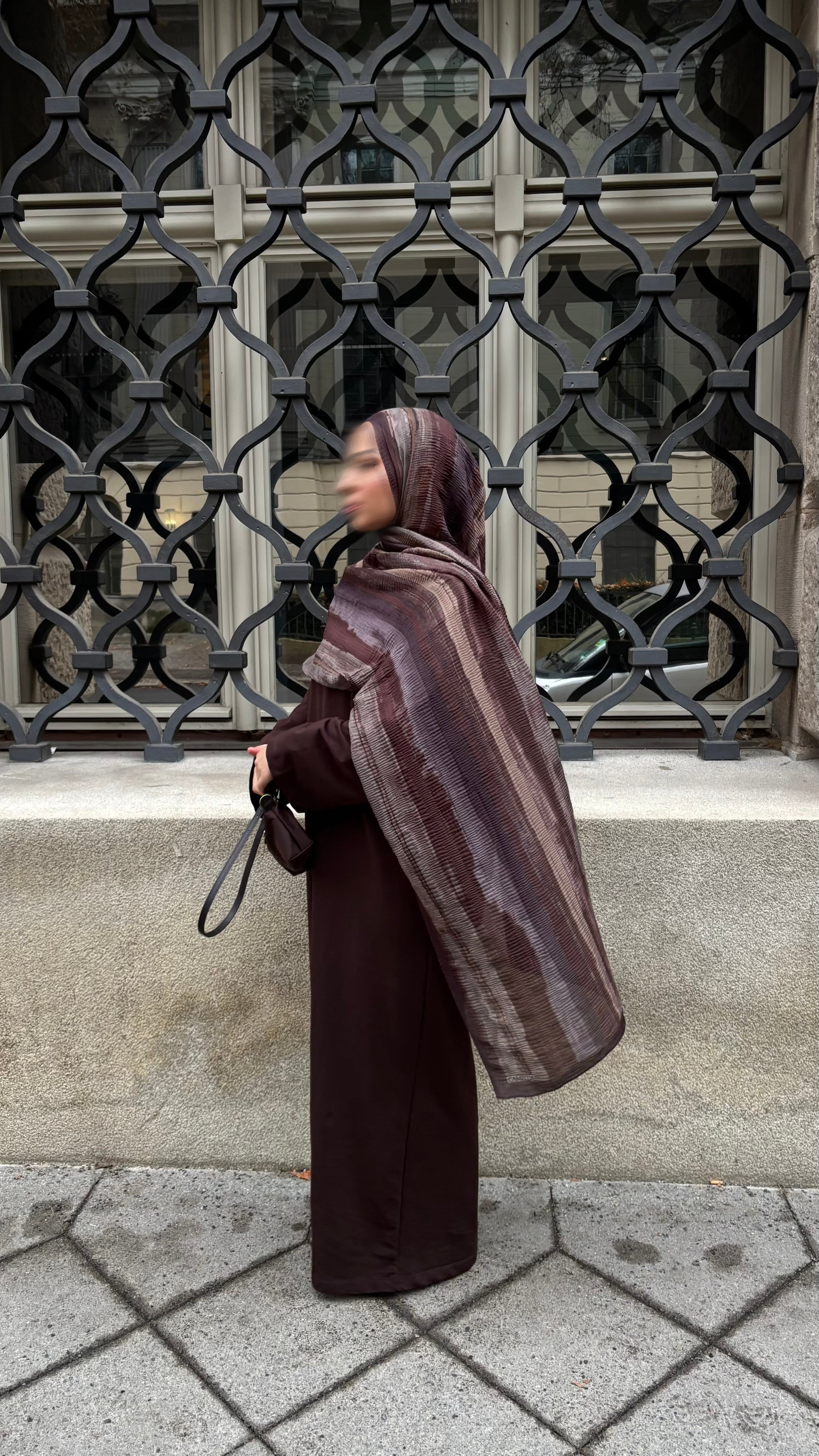 Serena Hijab in Braun/Nude