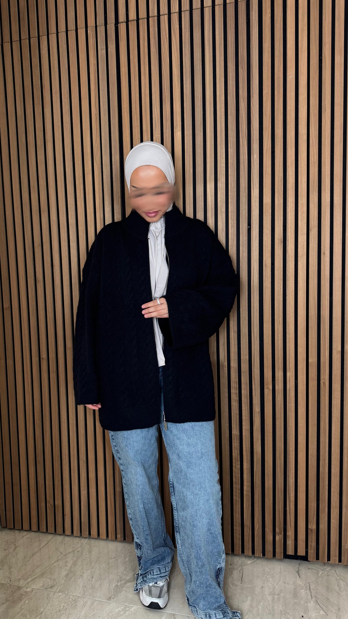 Ilkim Cardigan mit Zopfmuster
