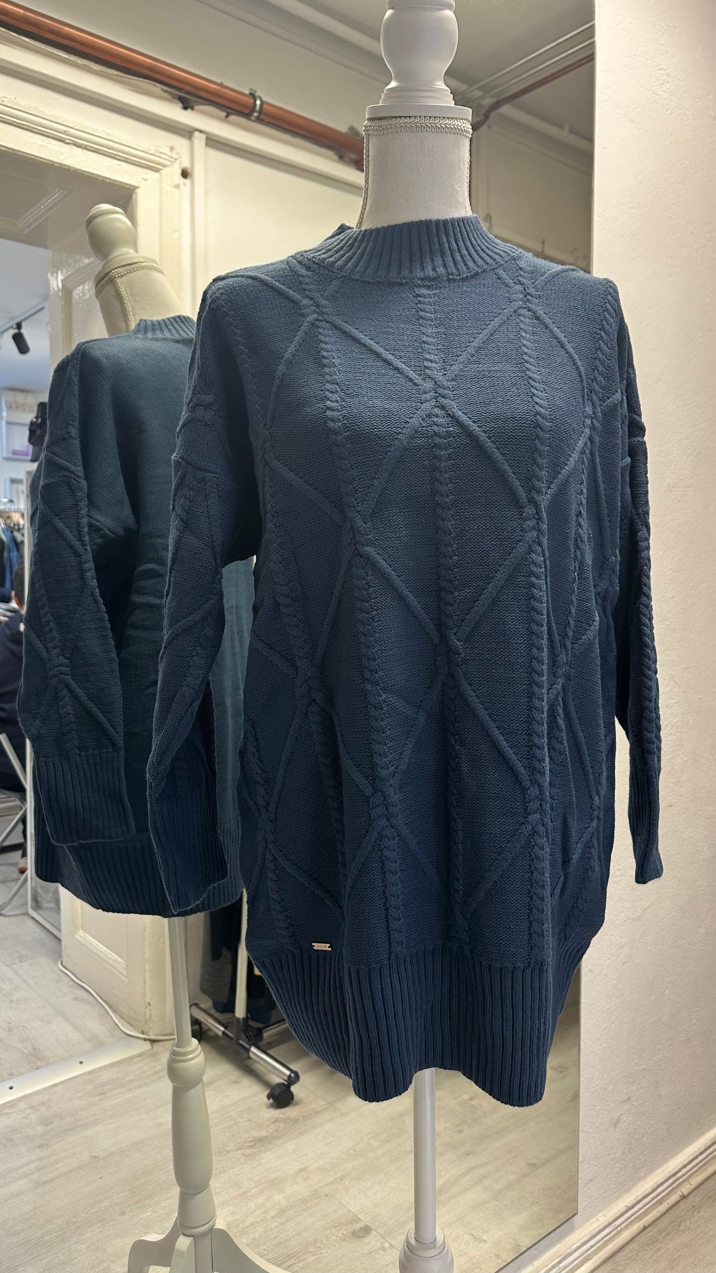 ARMINE STRICK PULLOVER IN BLAU