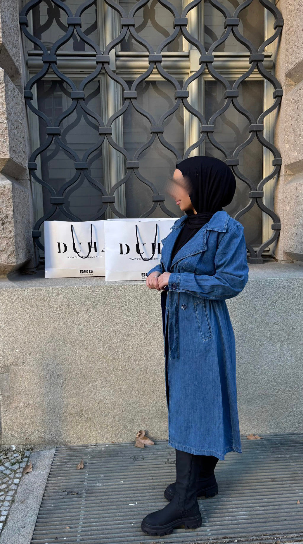 Saf Denim Trench Coat