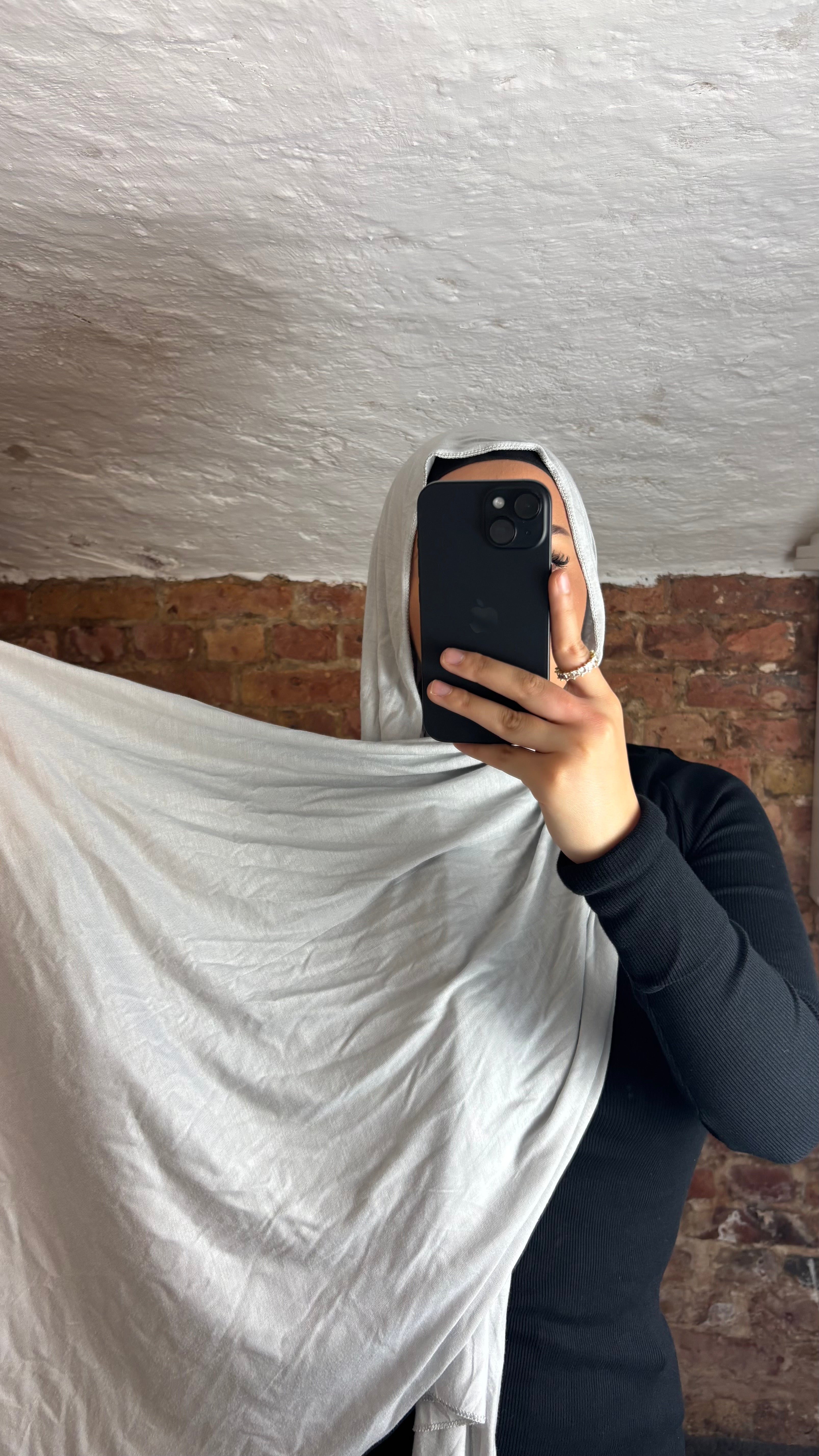 Armine Jersey Hijab in Hellgrau