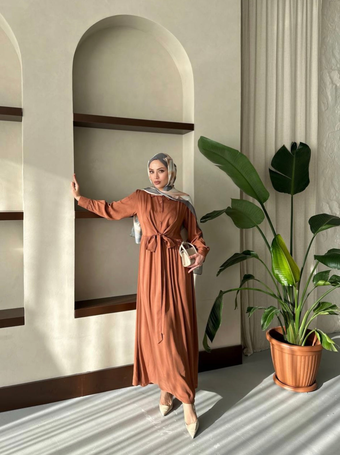 Lina wrap dress in fox