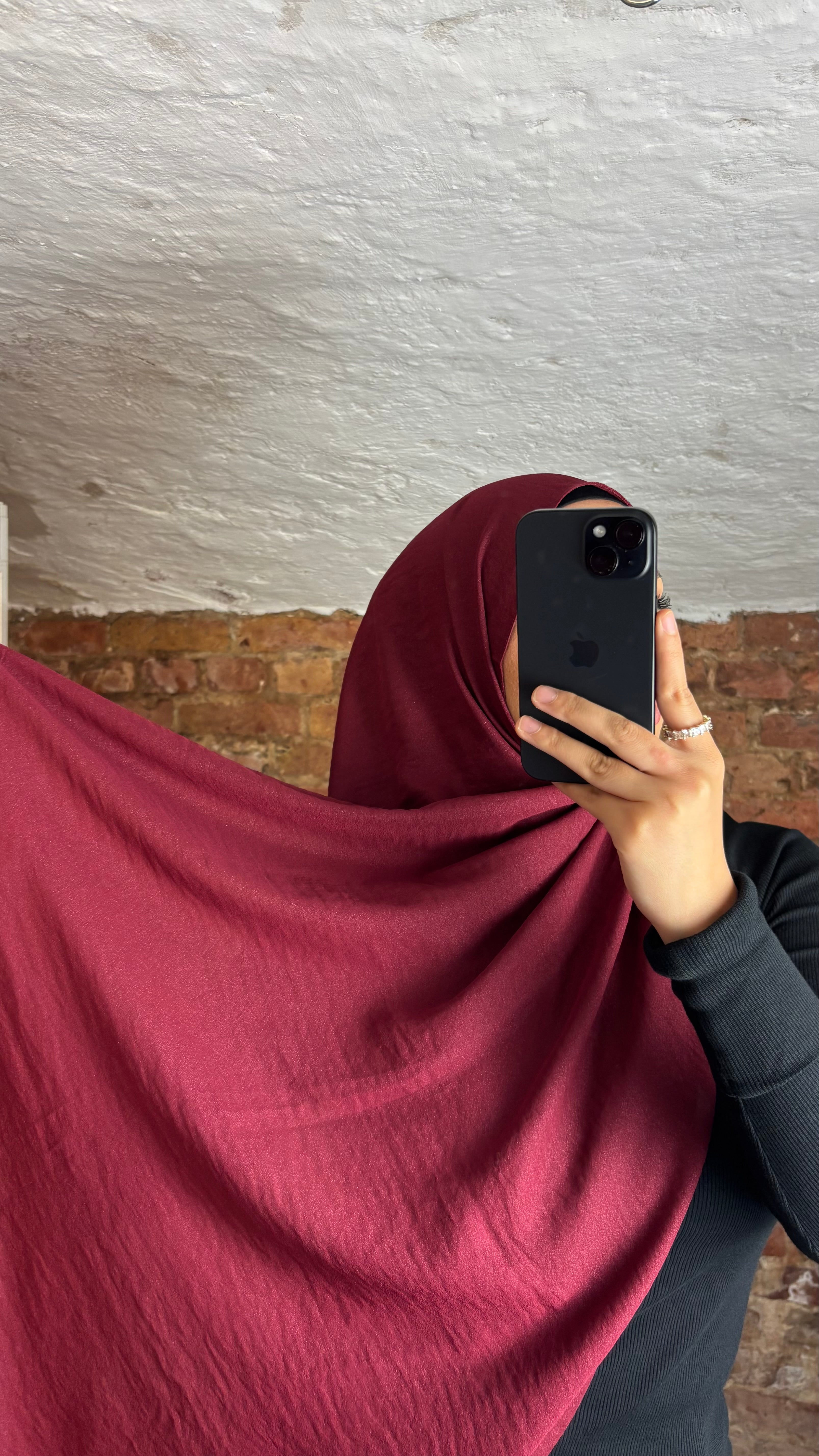 Armine Jazz Hijab in Bordeaux Shimmer