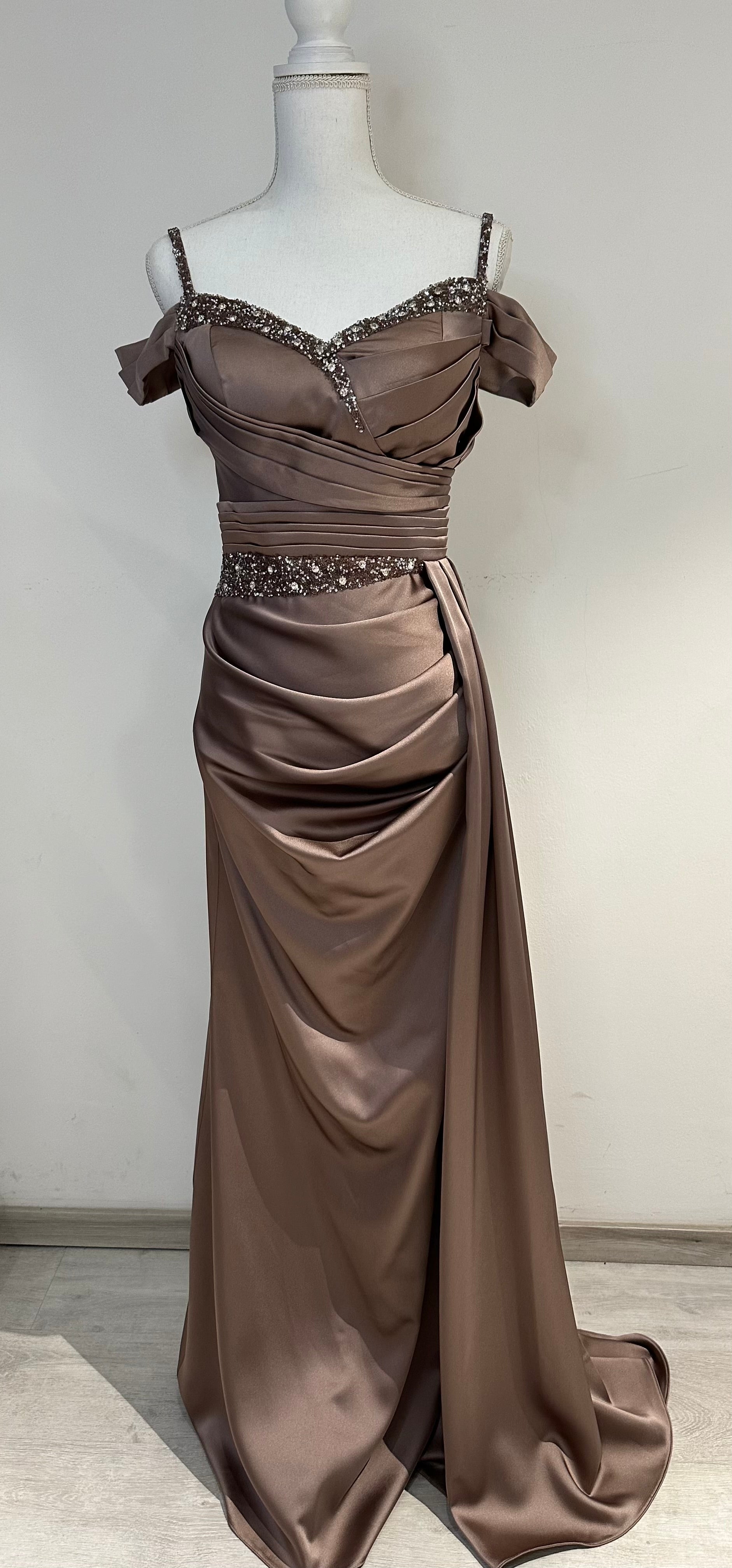 Gül evening dress in old pink