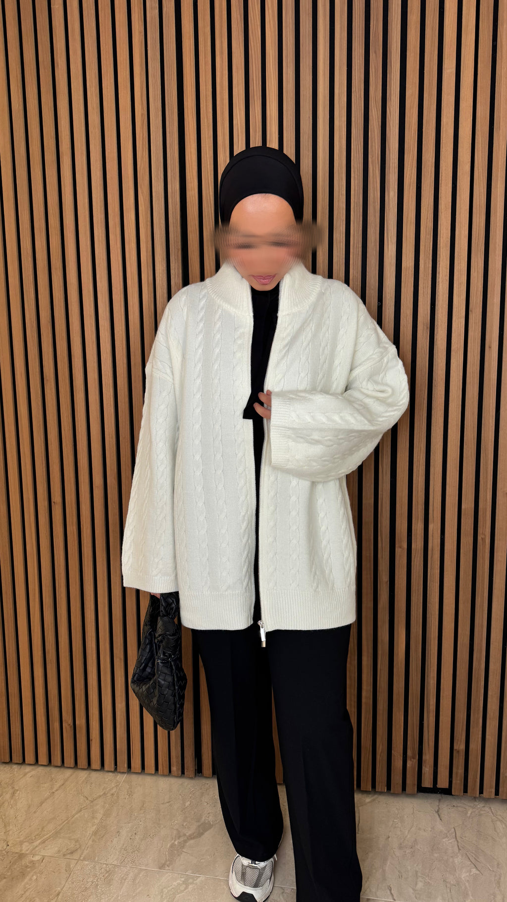 Ilkim Cardigan mit Zopfmuster