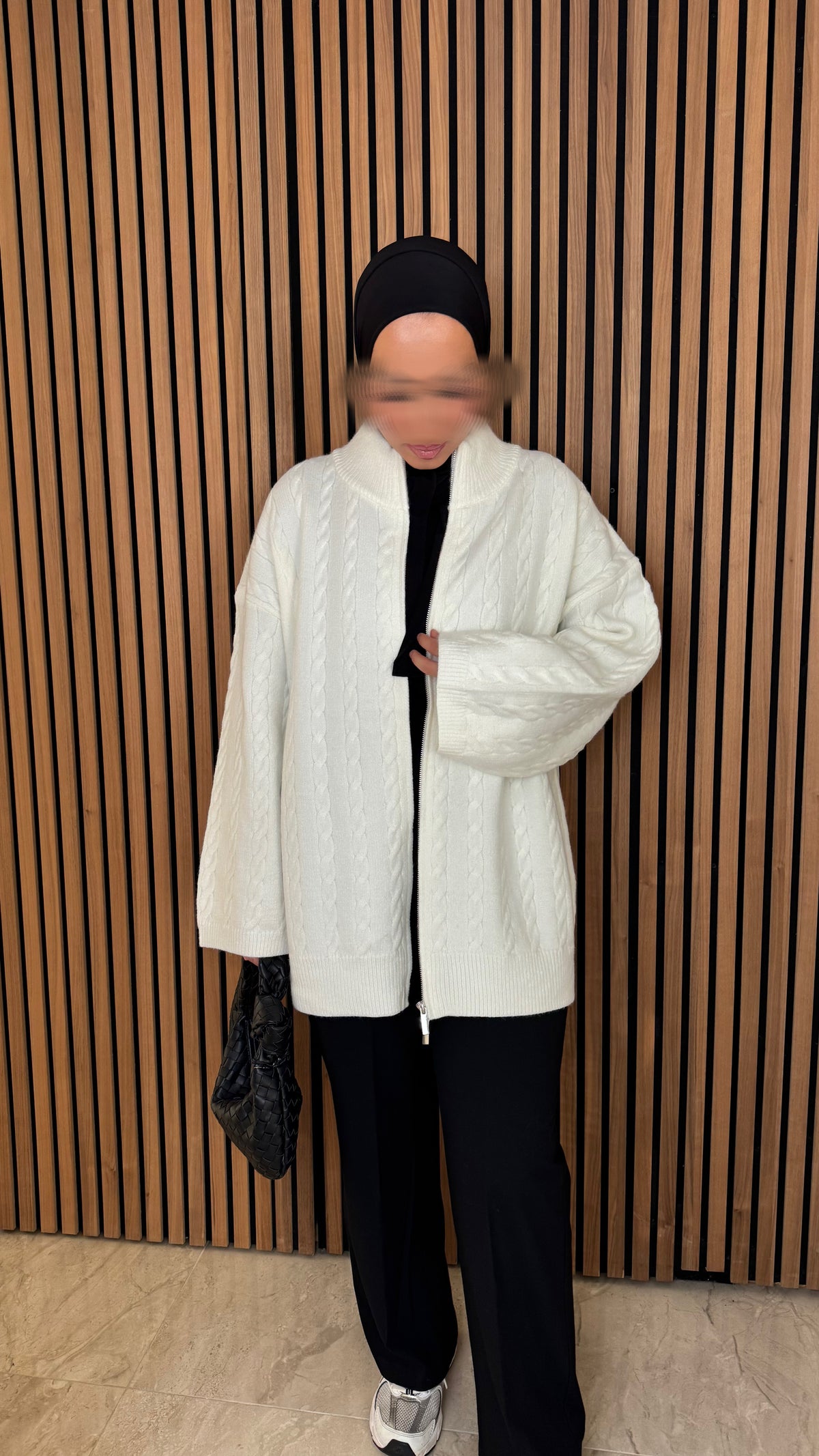 Ilkim Cardigan mit Zopfmuster