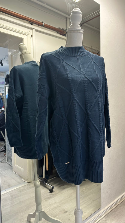 ARMINE STRICK PULLOVER IN BLAU