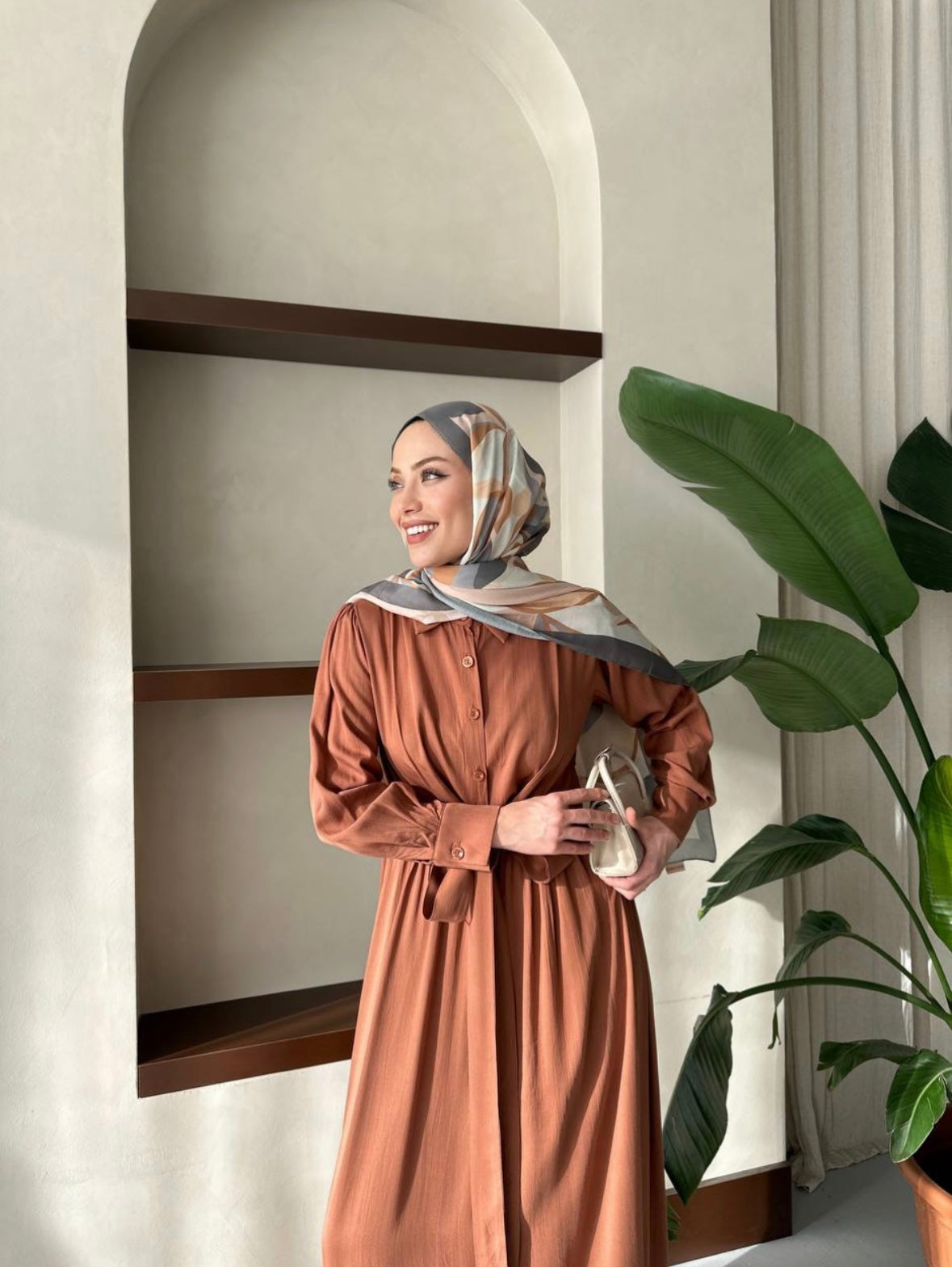 Lina wrap dress in fox