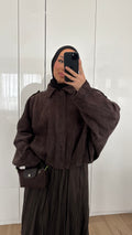 Nayara Bomberjacke in Wildlederoptik