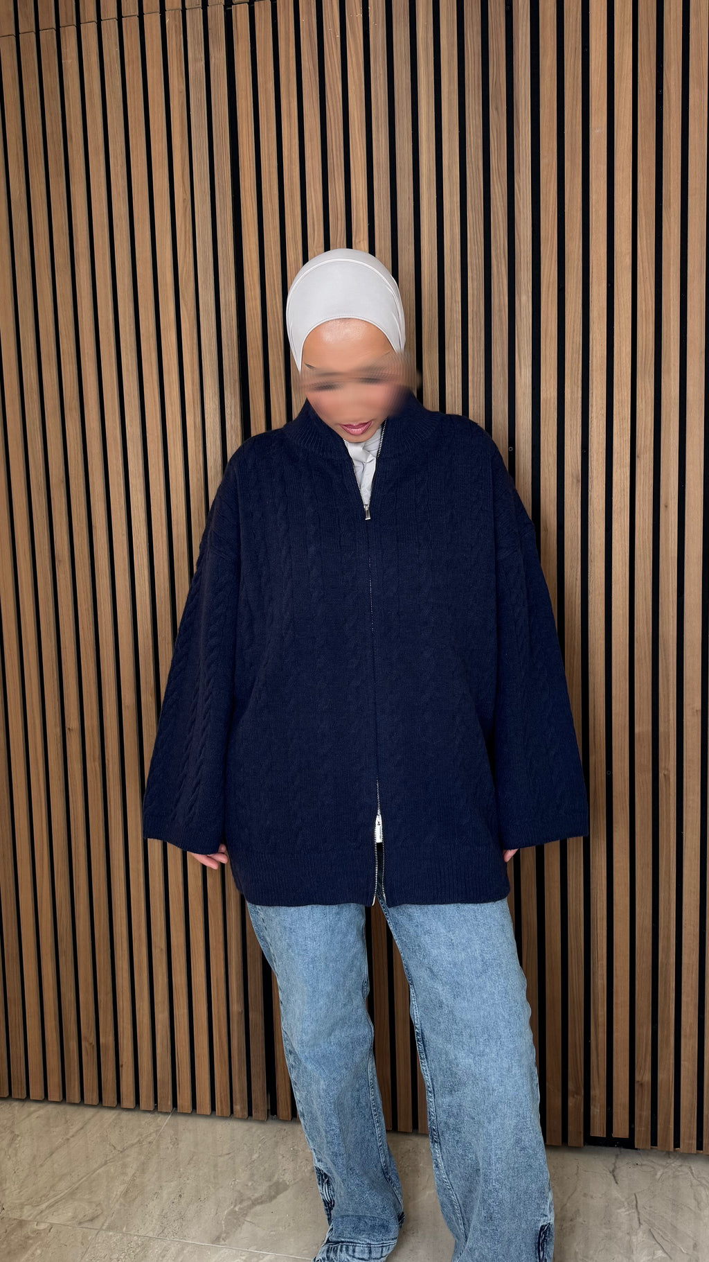 Ilkim Cardigan mit Zopfmuster