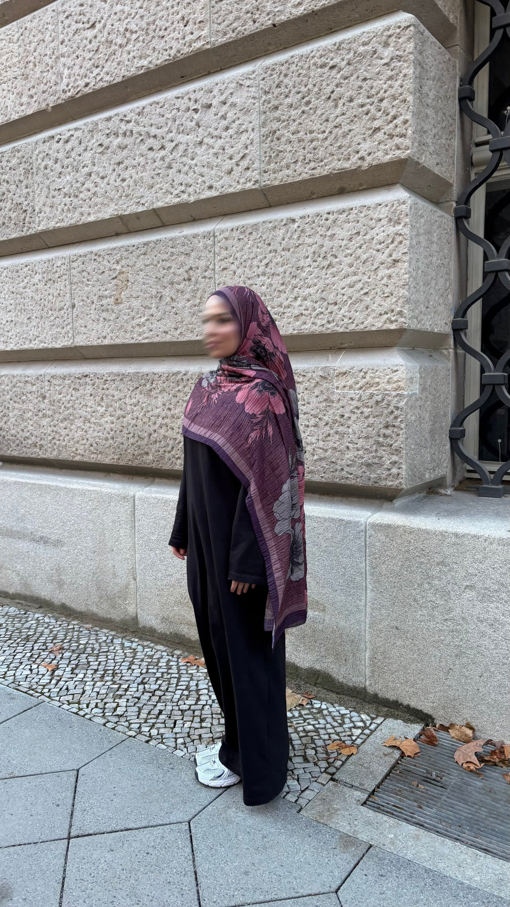 Rosea Hijab in Bordeaux/Grau