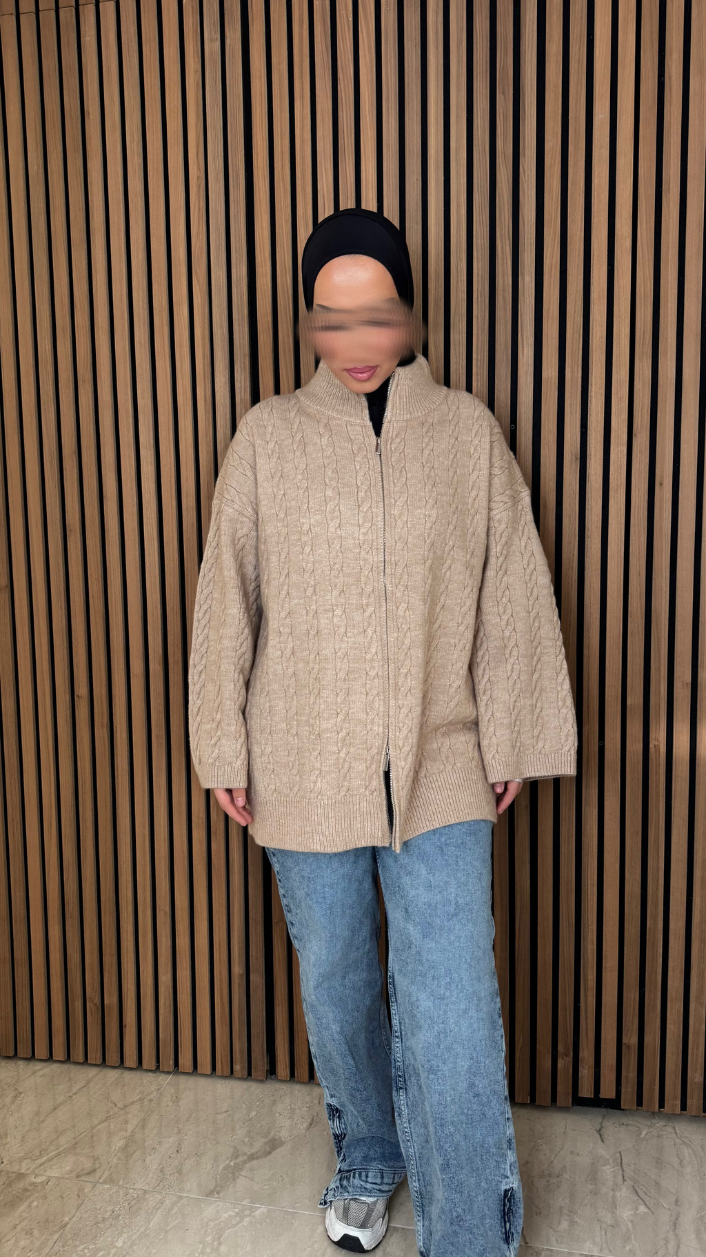Ilkim Cardigan mit Zopfmuster