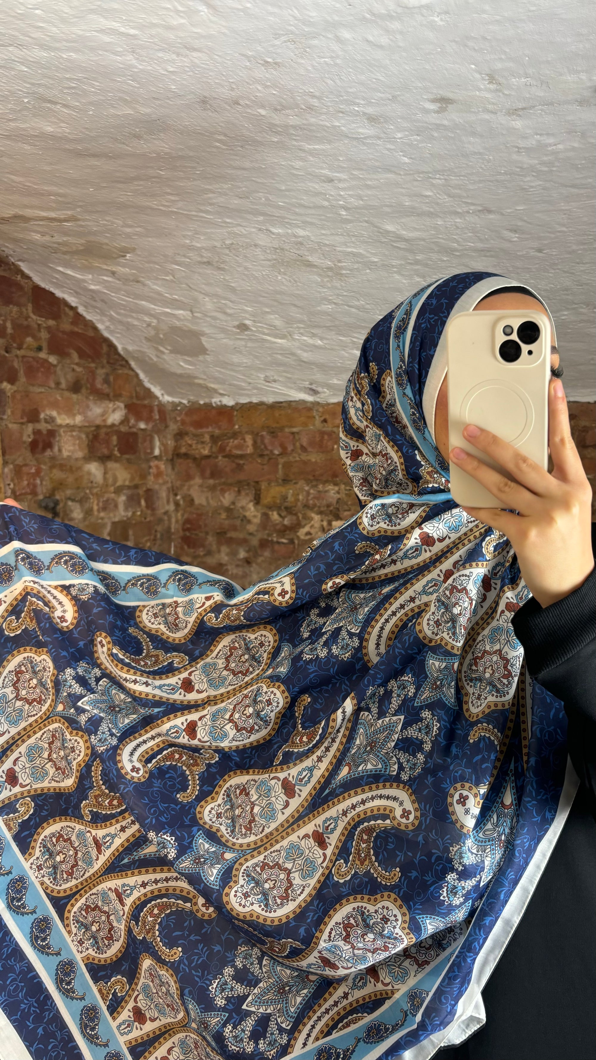 Soft Bohème Hijab in Blue