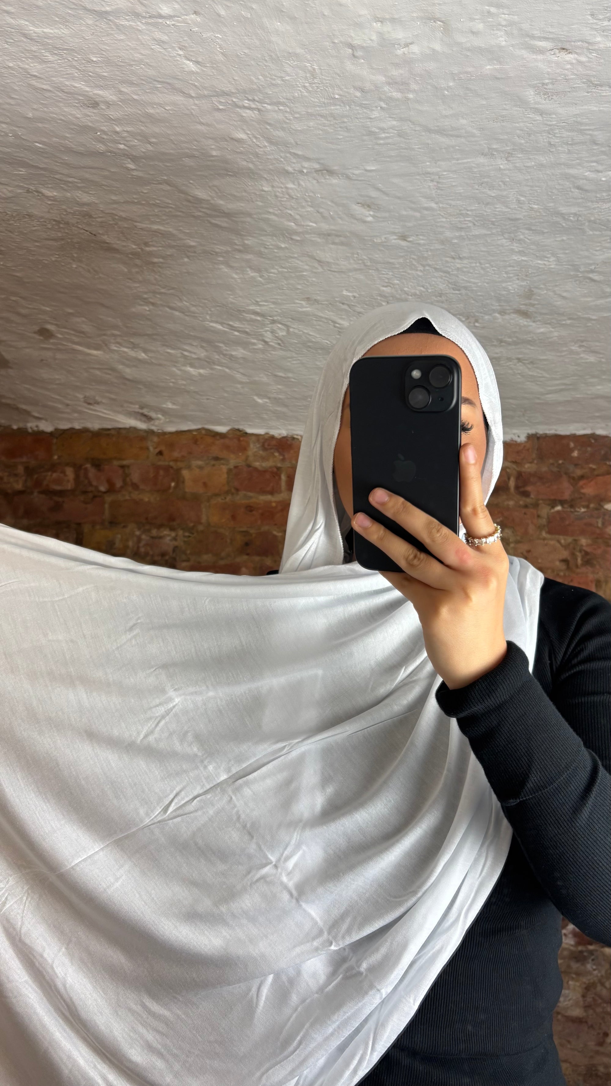 Armine Jersey Hijab in White