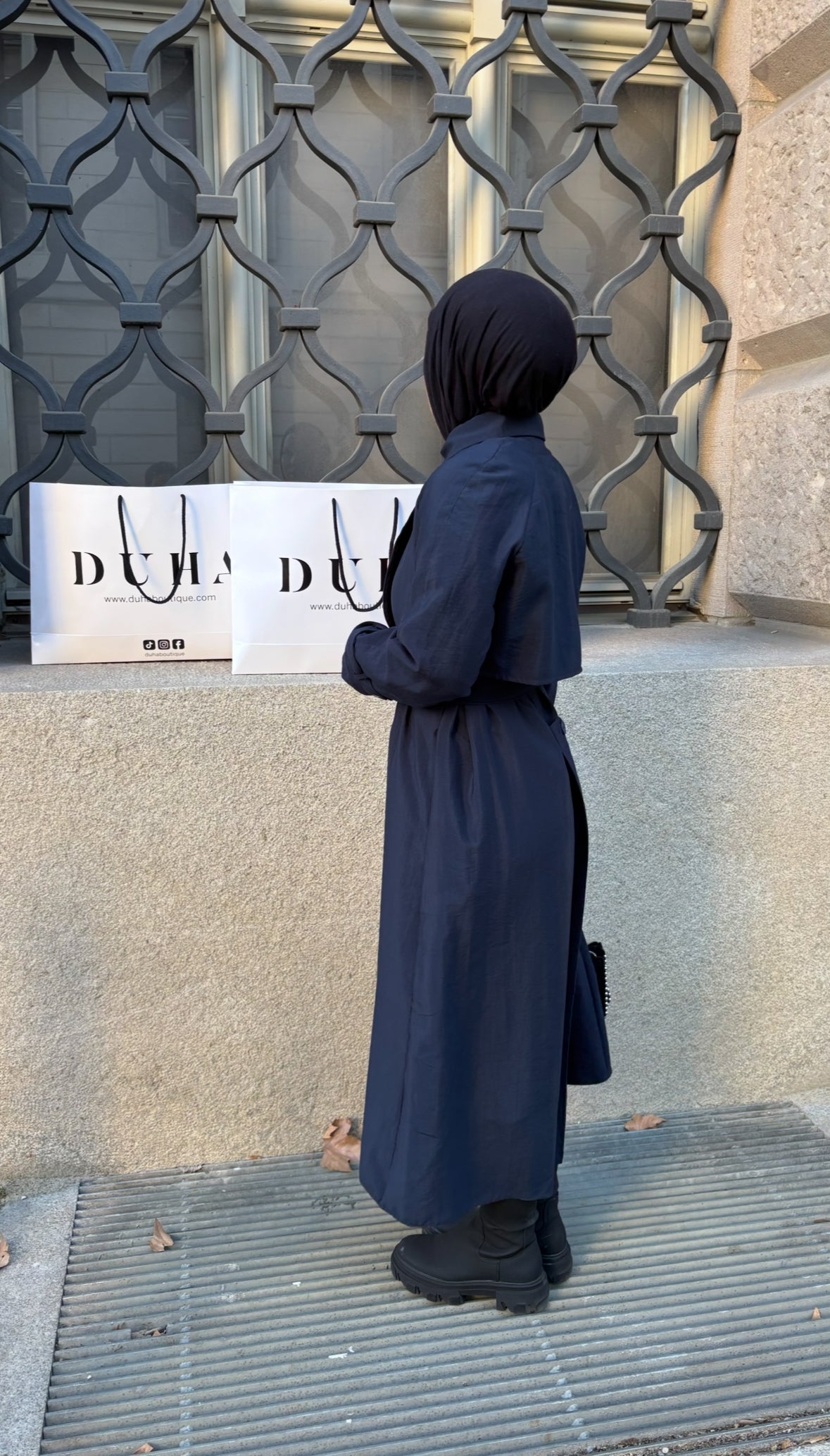 Adele Trenchcoat in dunkelblau