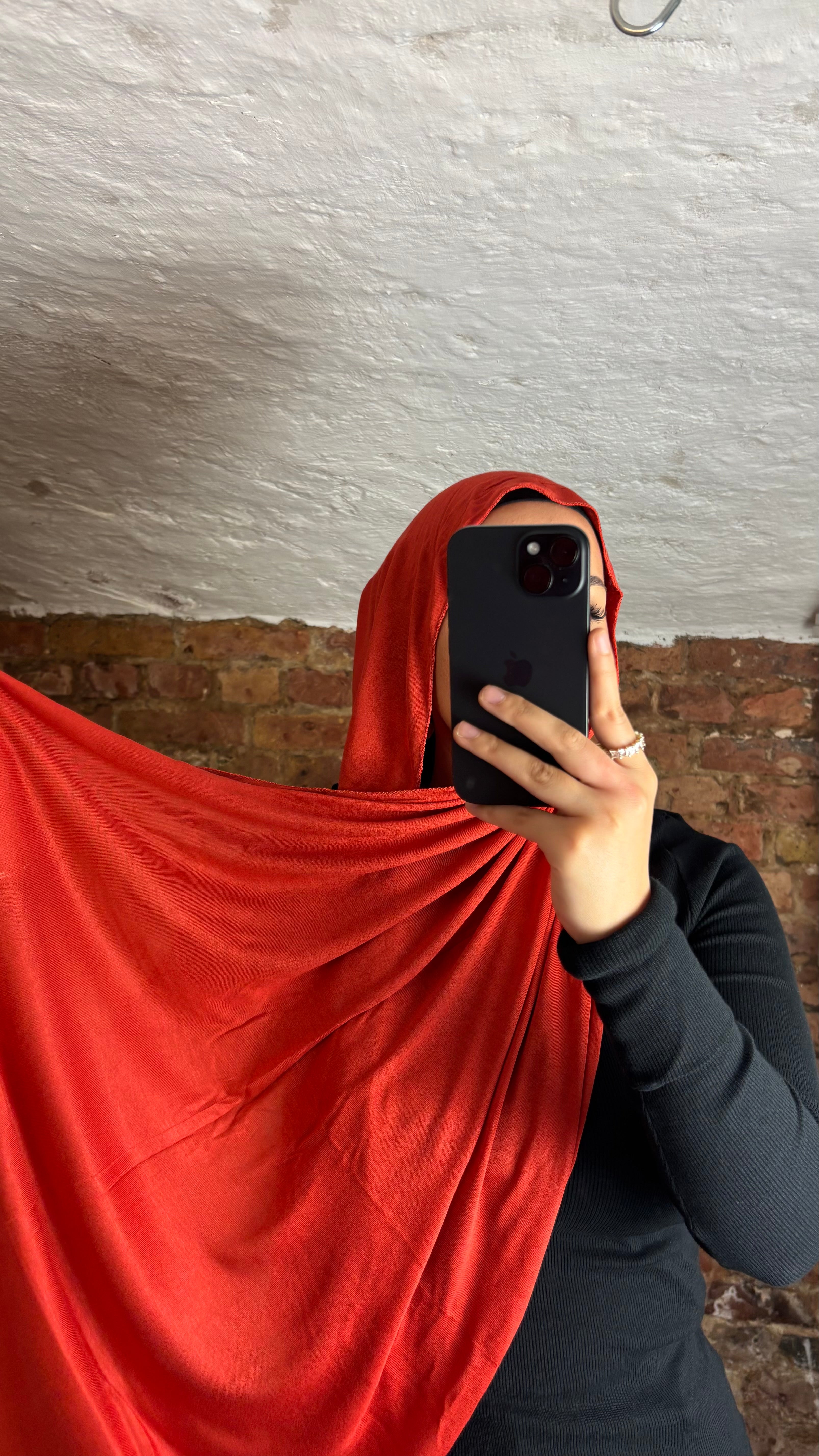 Armine Jersey Hijab in Sunset Flame