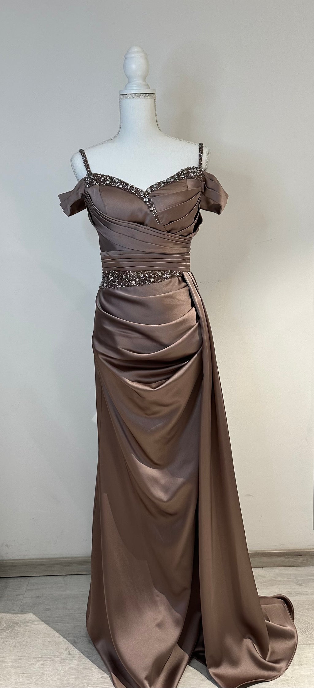 Gül evening dress in old pink