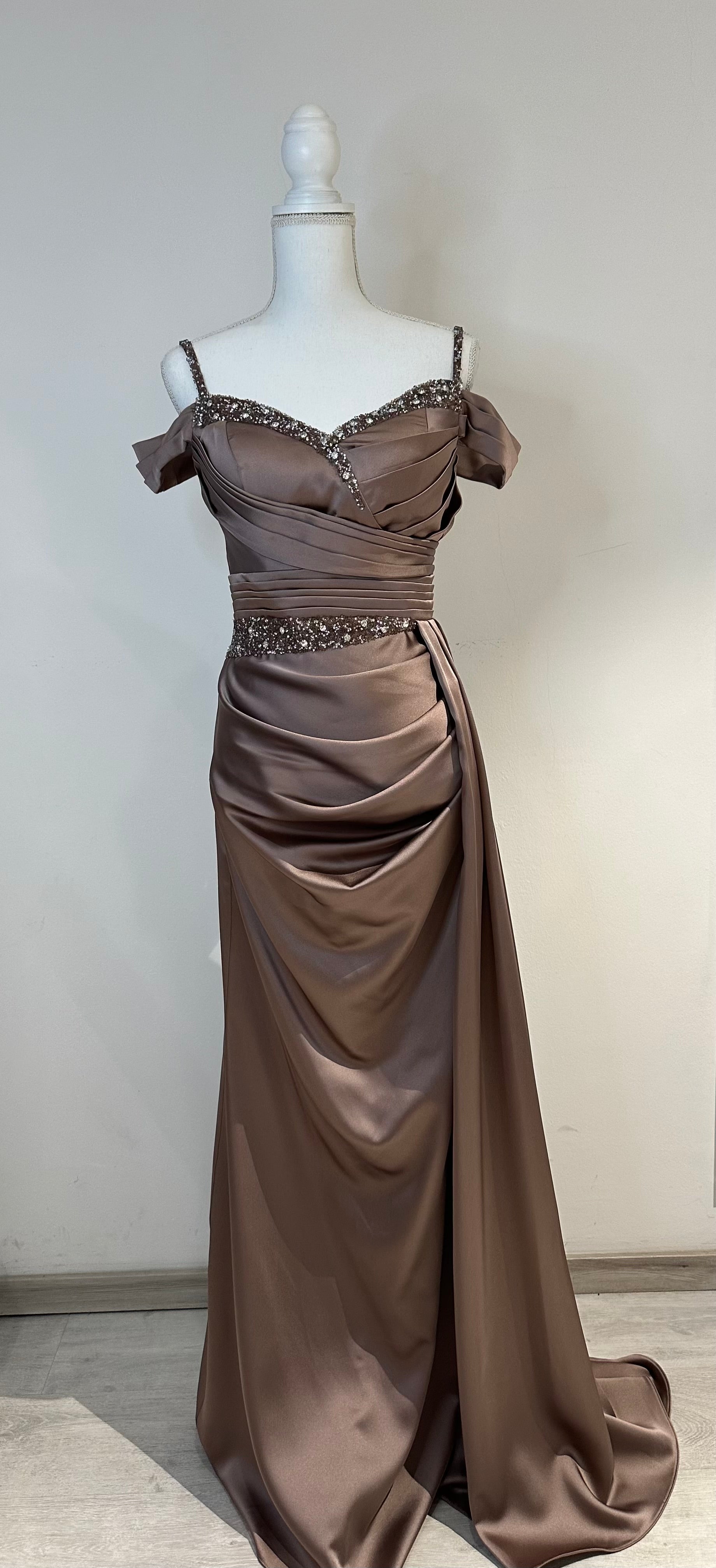 Gül evening dress in old pink