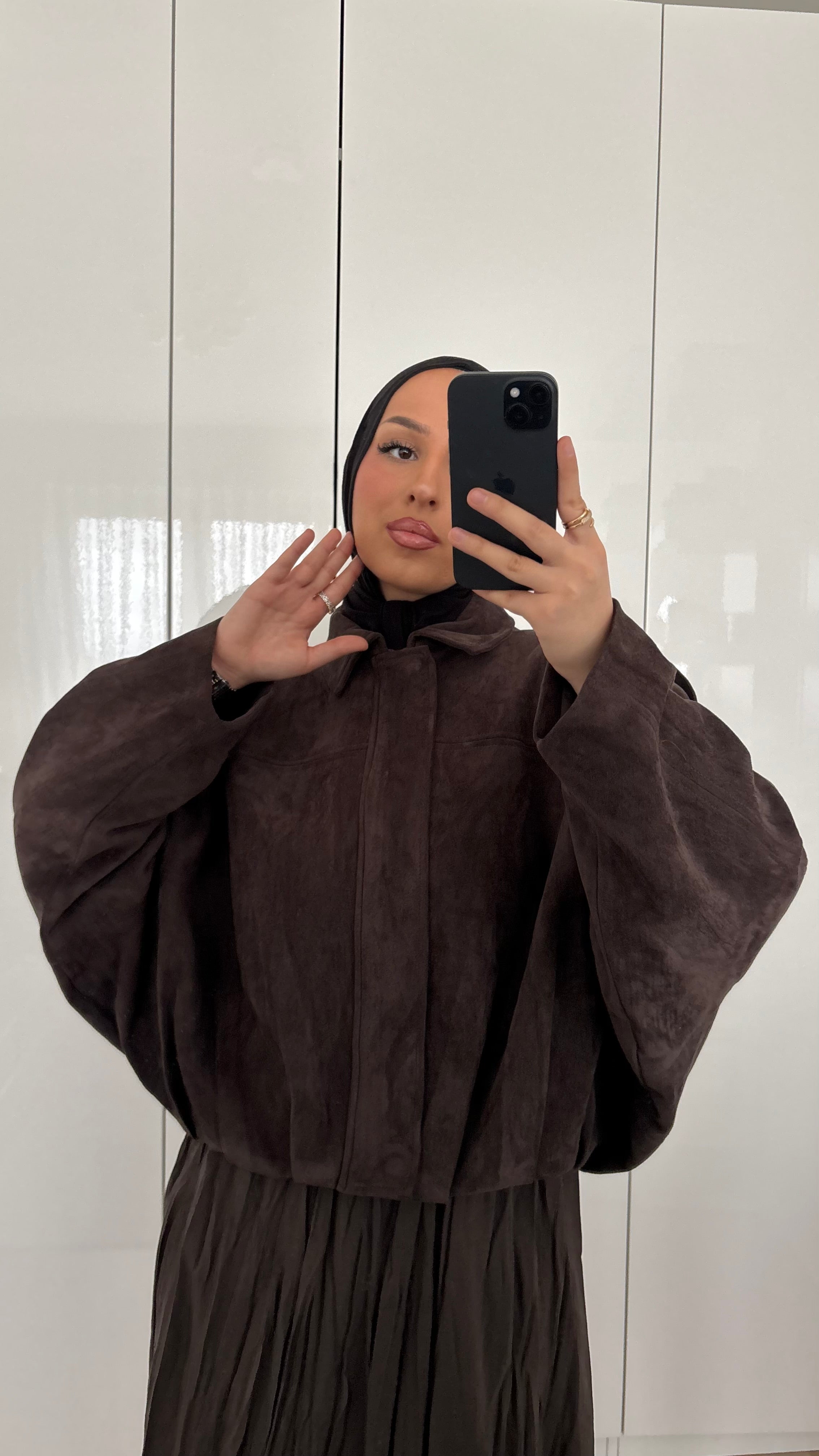 Nayara Bomberjacke in Wildlederoptik