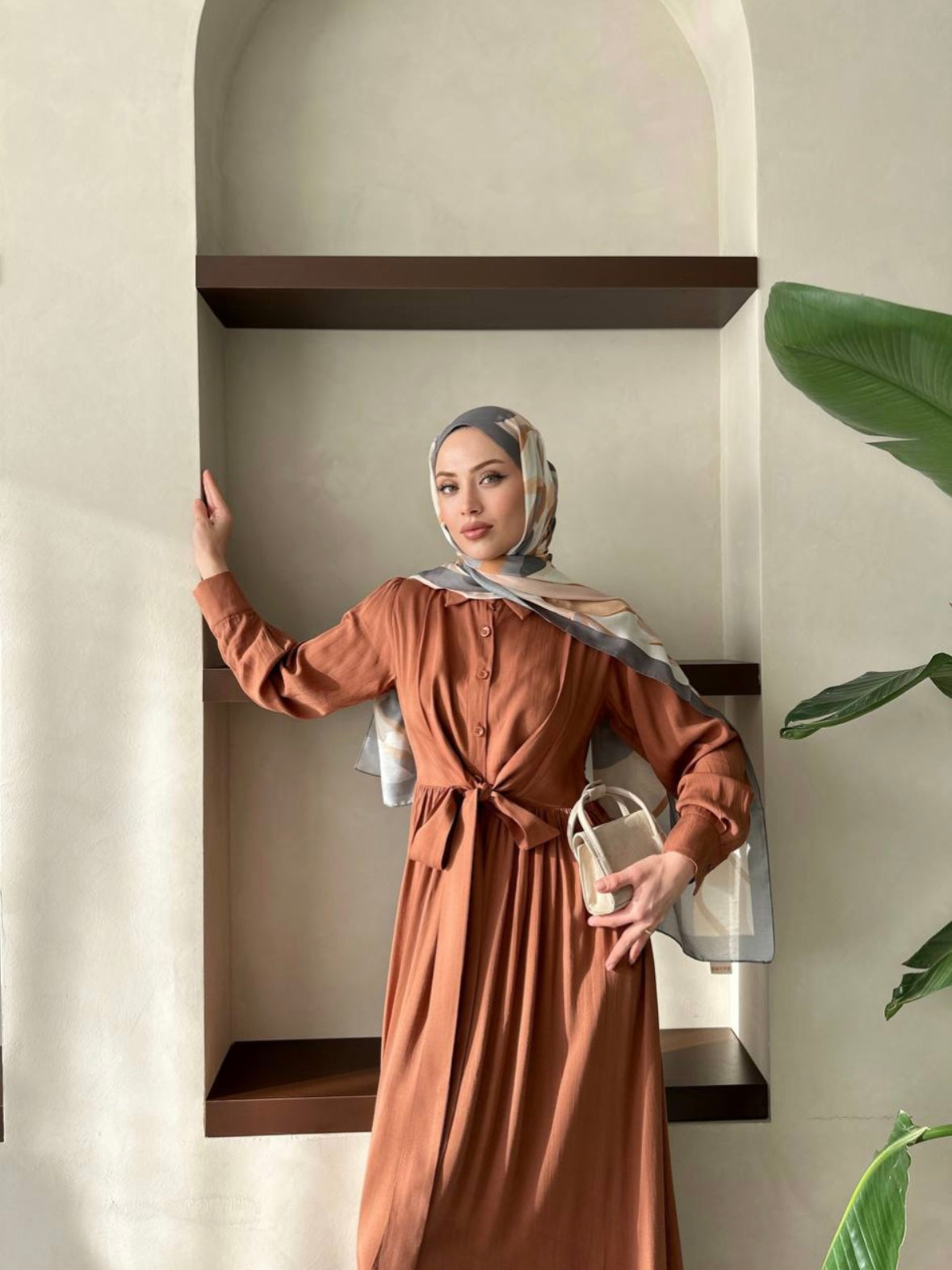 Lina wrap dress in fox