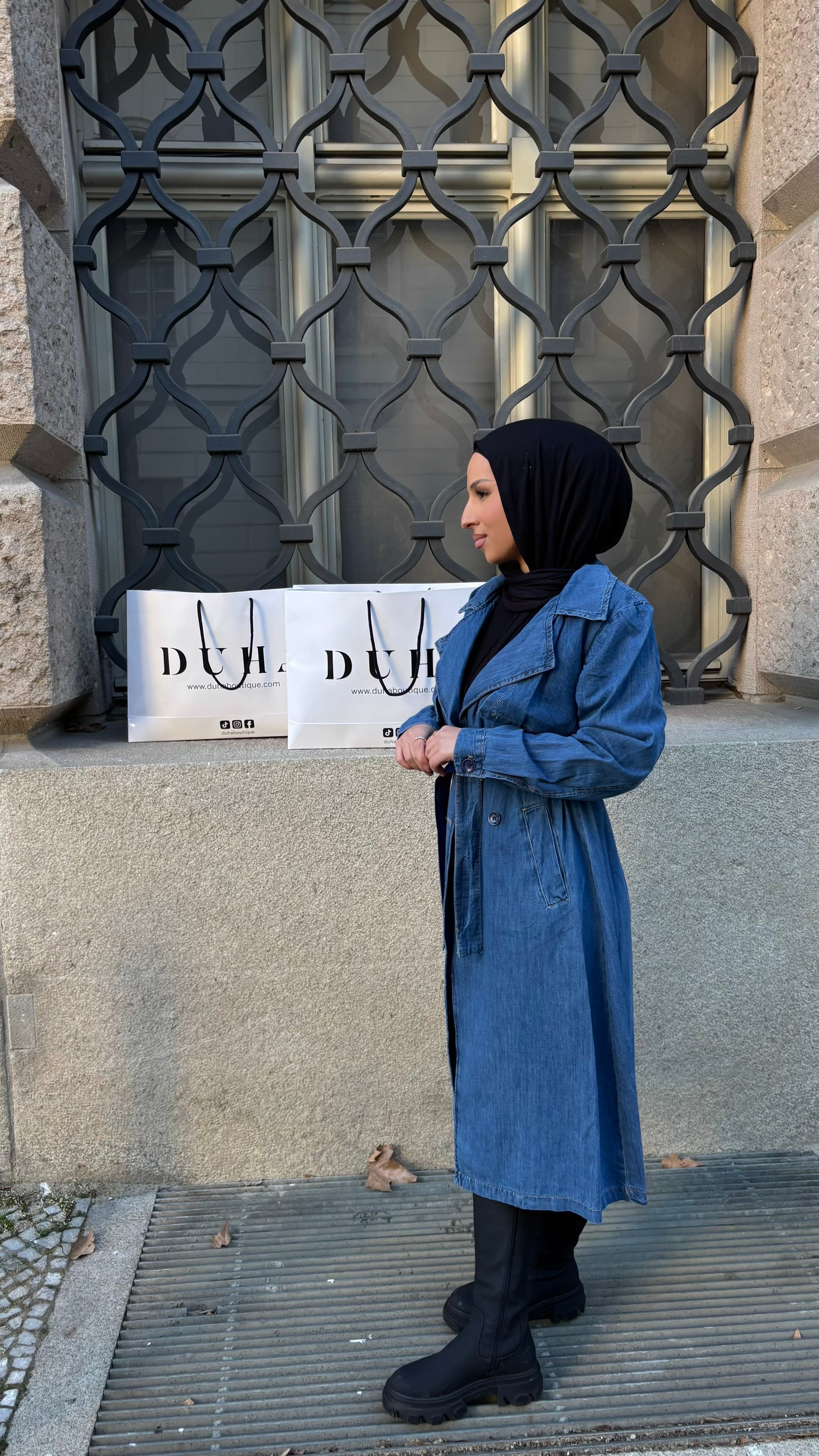 Trench-coat en jean Saf