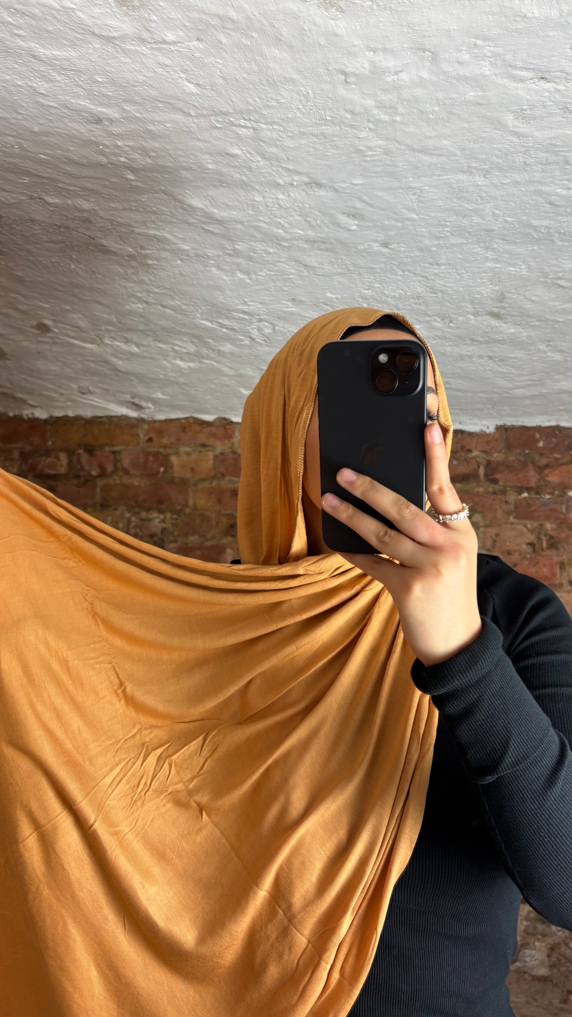 Armine jersey hijab in Sahara yellow