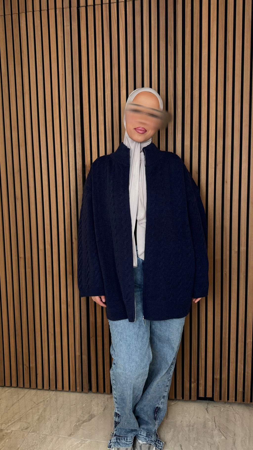Ilkim Cardigan mit Zopfmuster