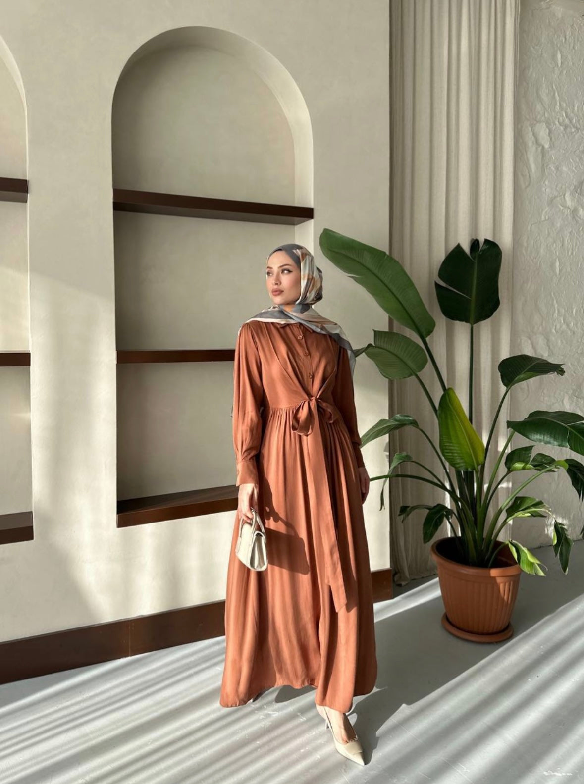 Lina wrap dress in fox