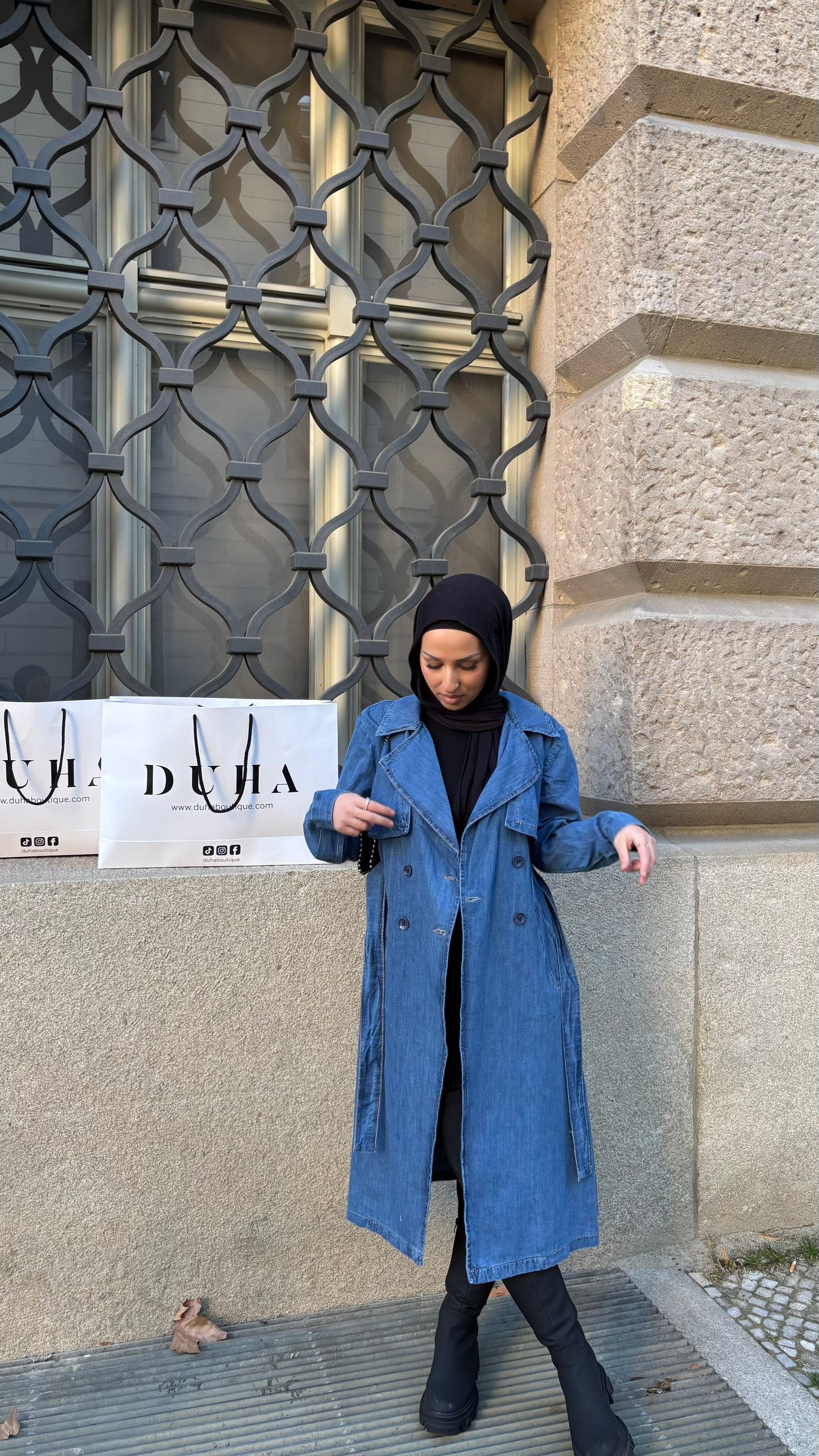 Trench-coat en jean Saf