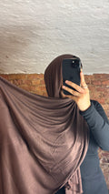 Armine Jersey Hijab in Chocolate