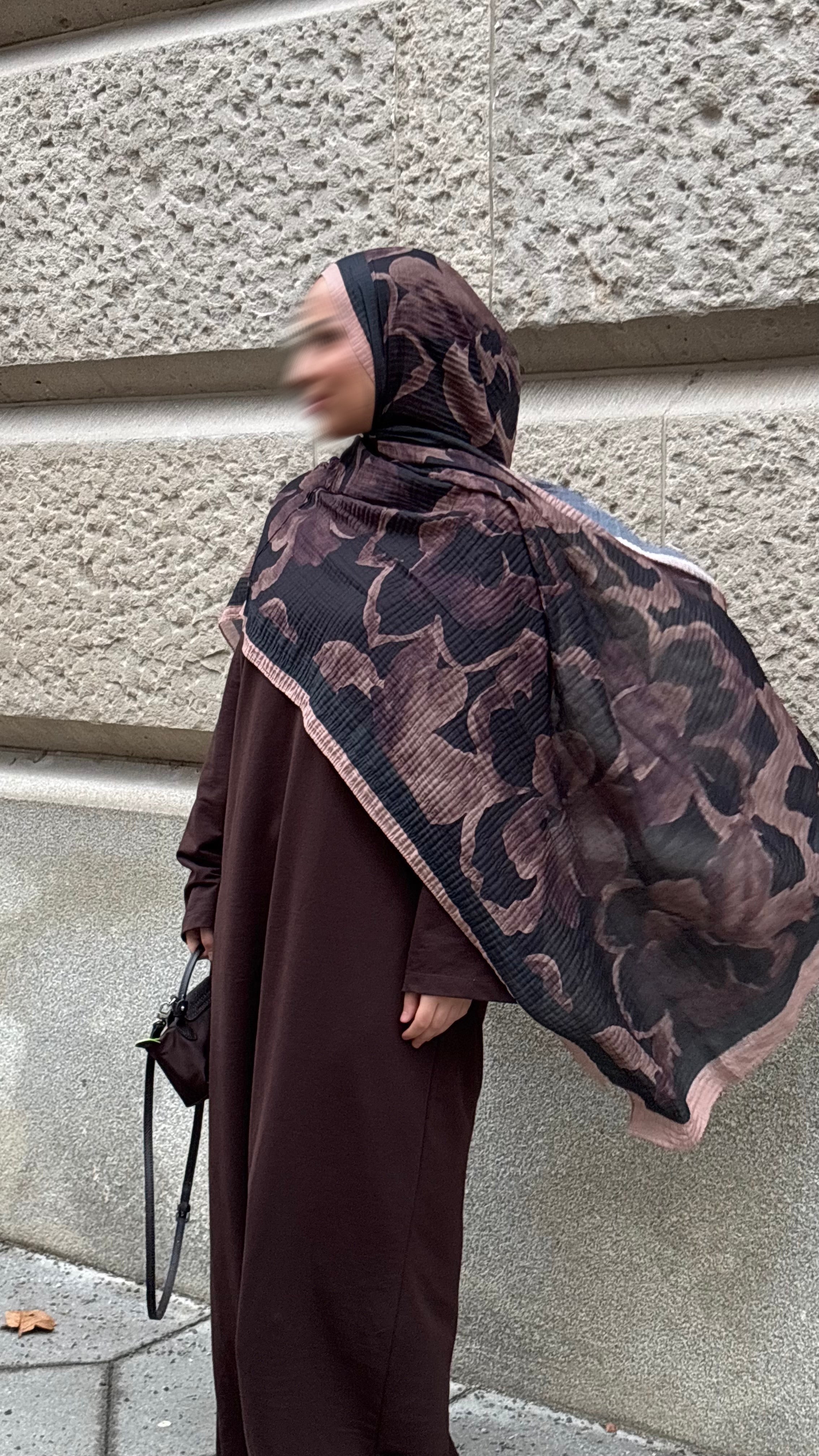 Blossia Hijab in Braun/Schwarz