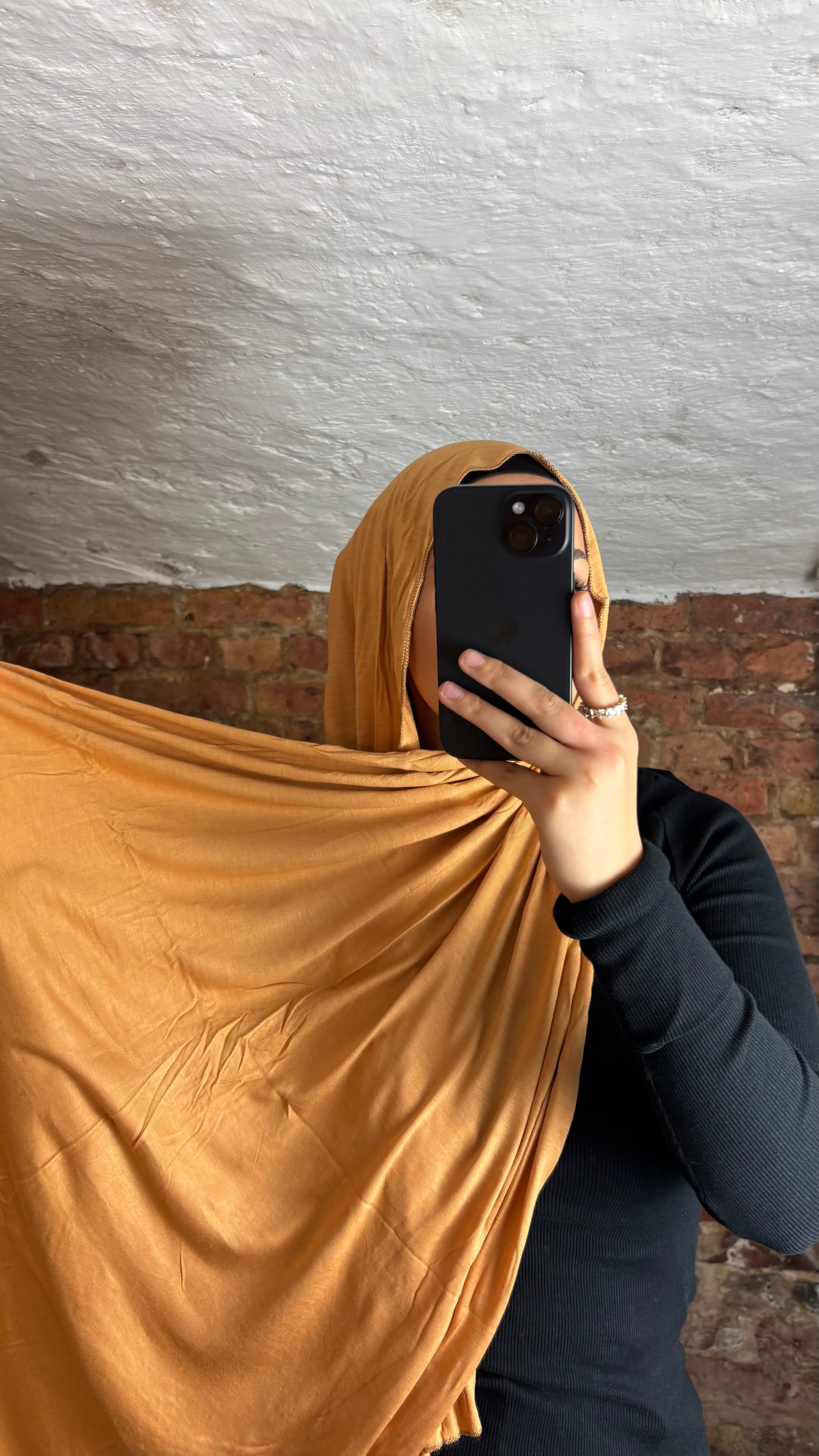 Armine jersey hijab in Sahara yellow