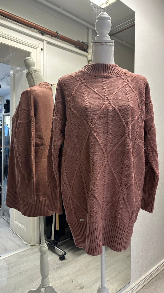 ARMINE STRICK PULLOVER IN PINK