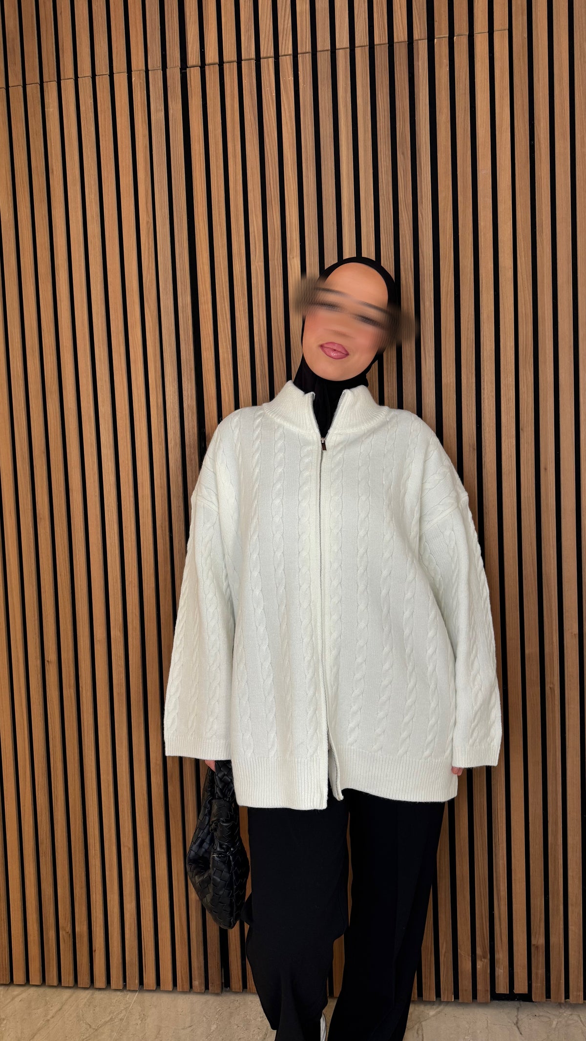Ilkim Cardigan mit Zopfmuster
