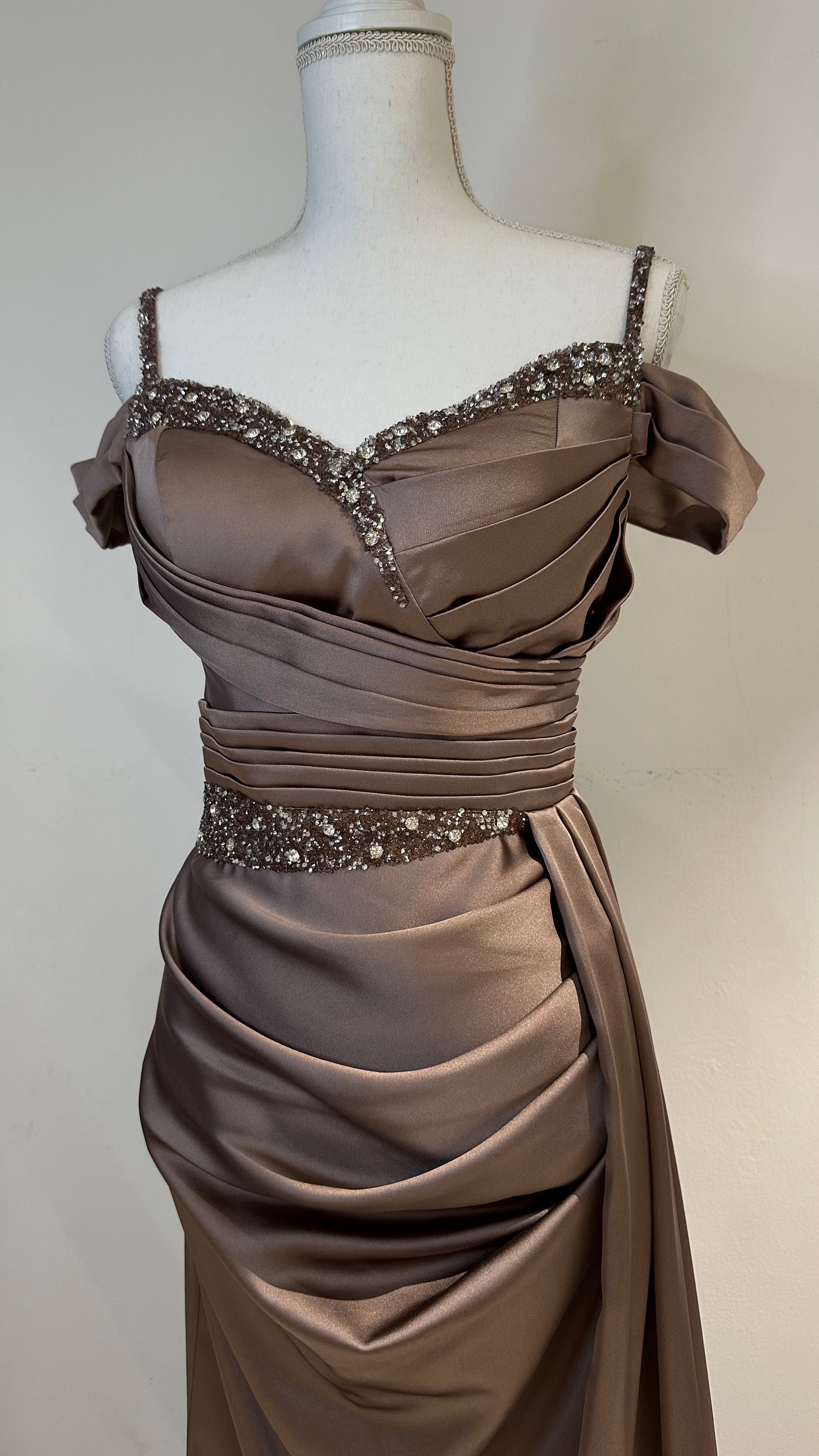Gül evening dress in old pink