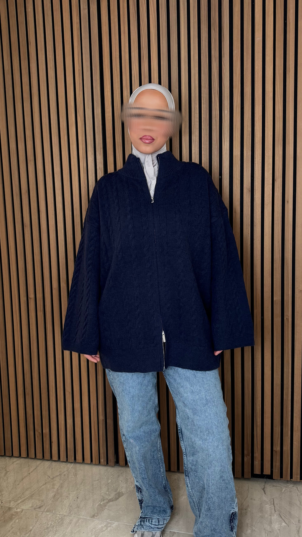 Ilkim Cardigan mit Zopfmuster