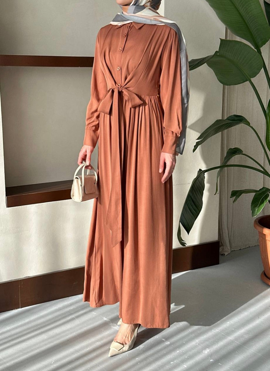 Lina wrap dress in fox