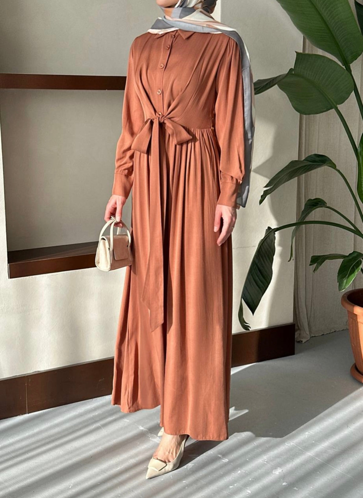 Lina wrap dress in fox