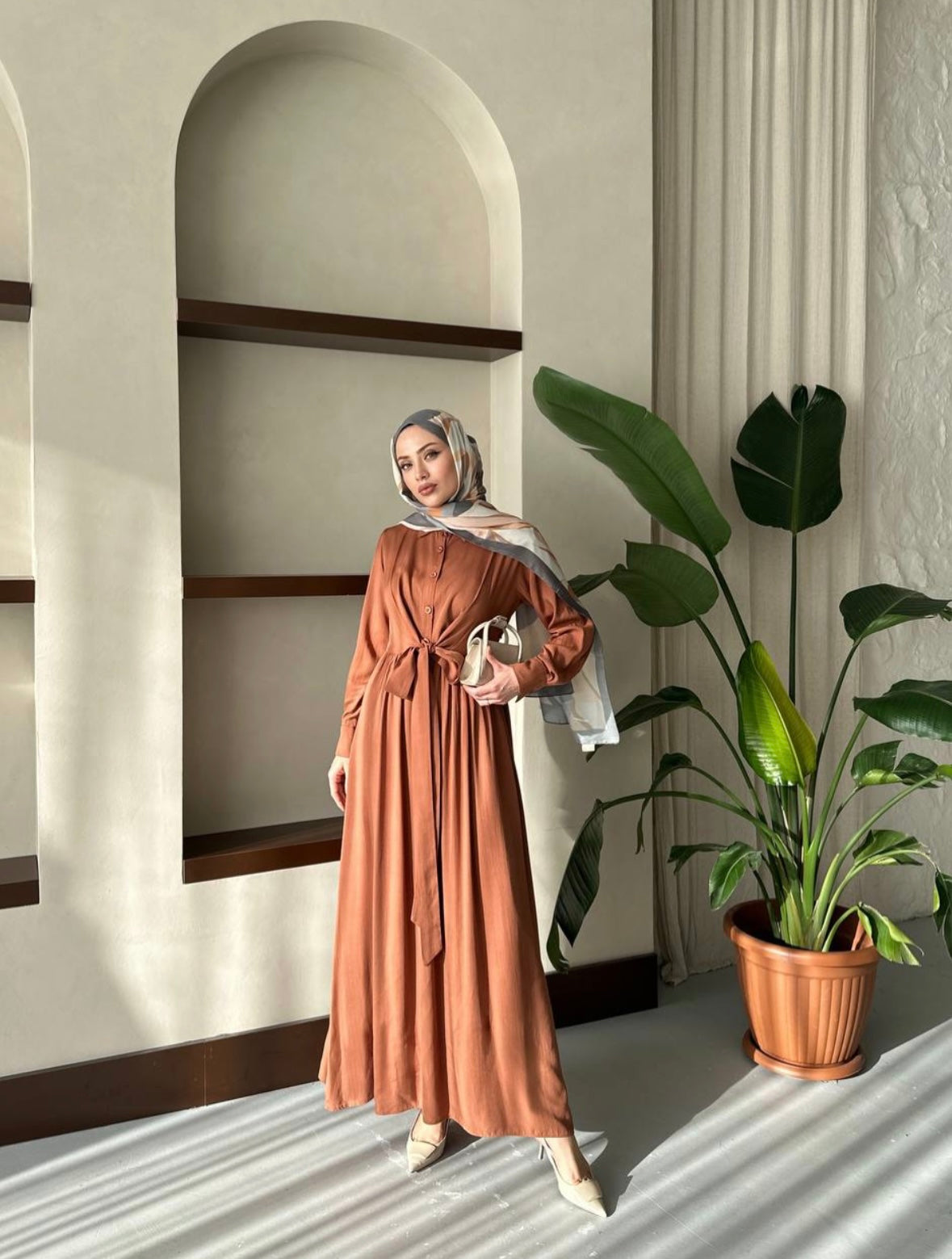 Lina wrap dress in fox