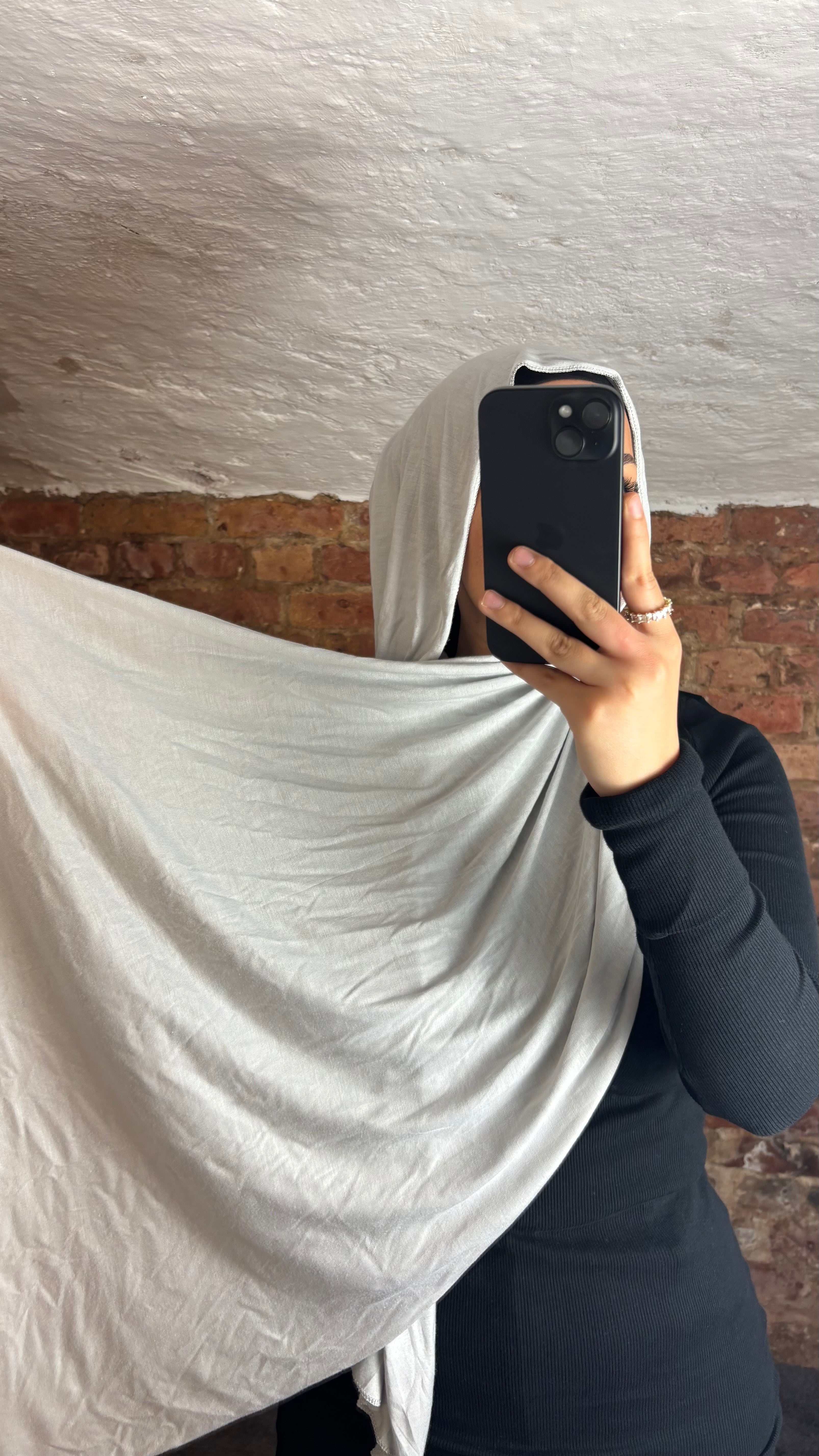 Armine Jersey Hijab in Hellgrau