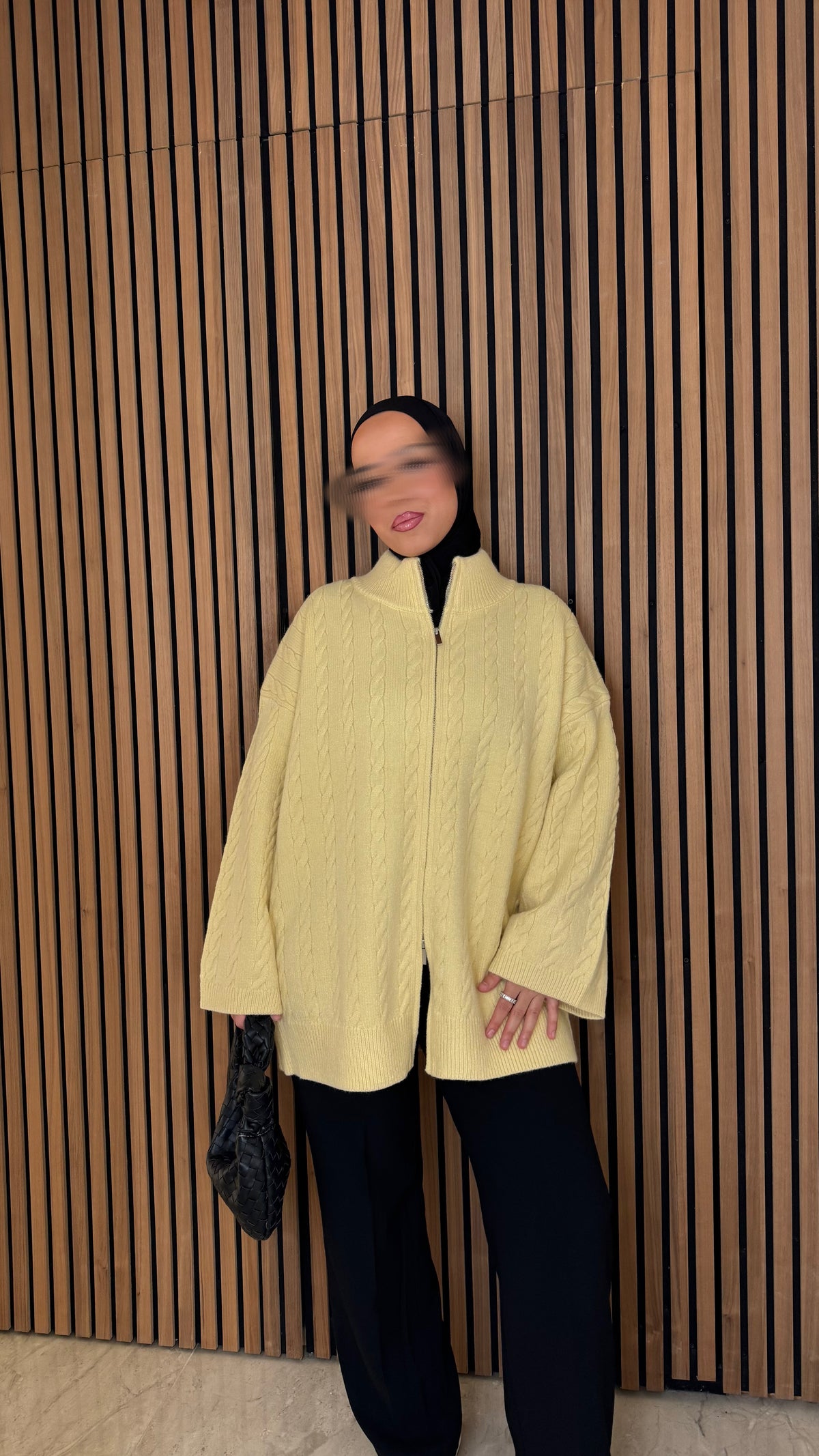 Ilkim Cardigan mit Zopfmuster