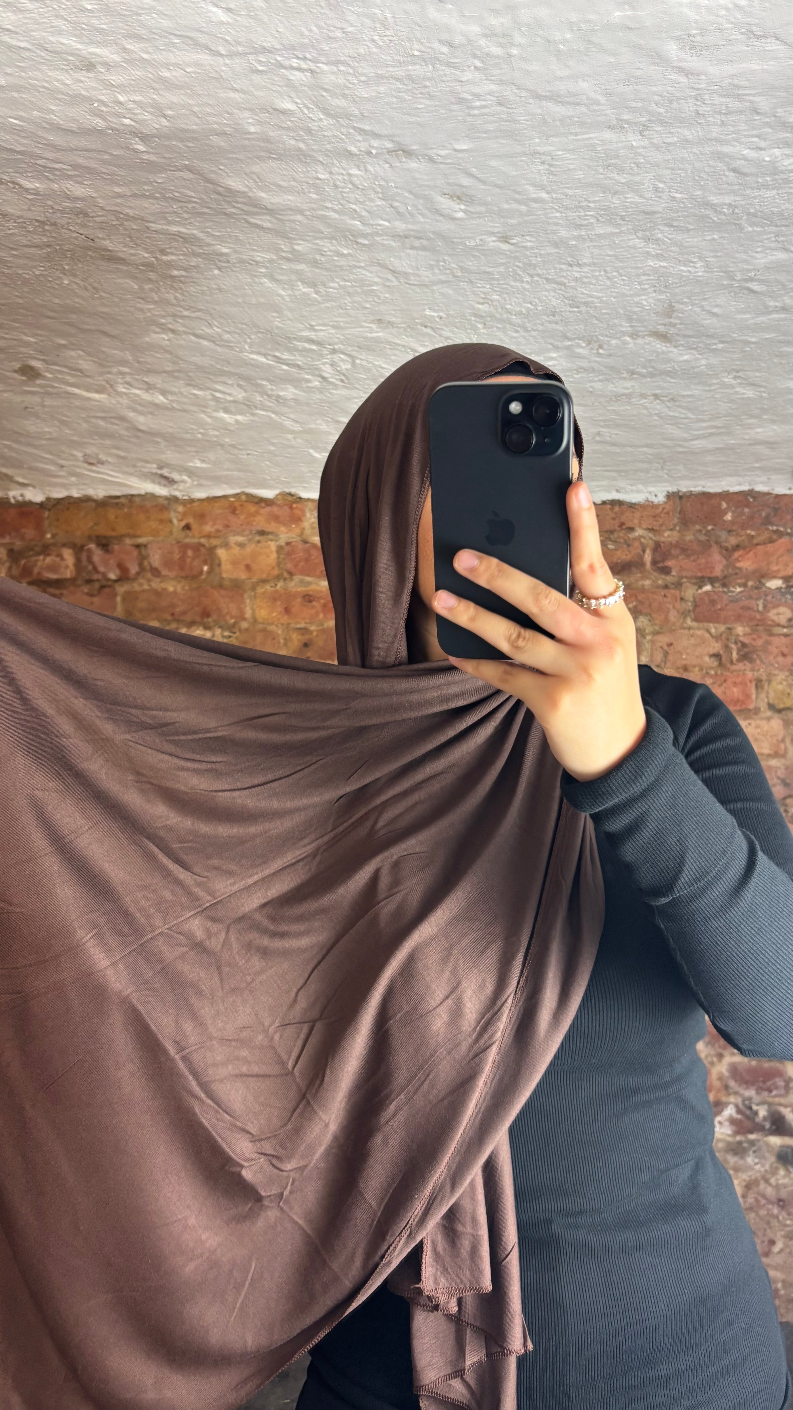 Armine Jersey Hijab in Chocolate