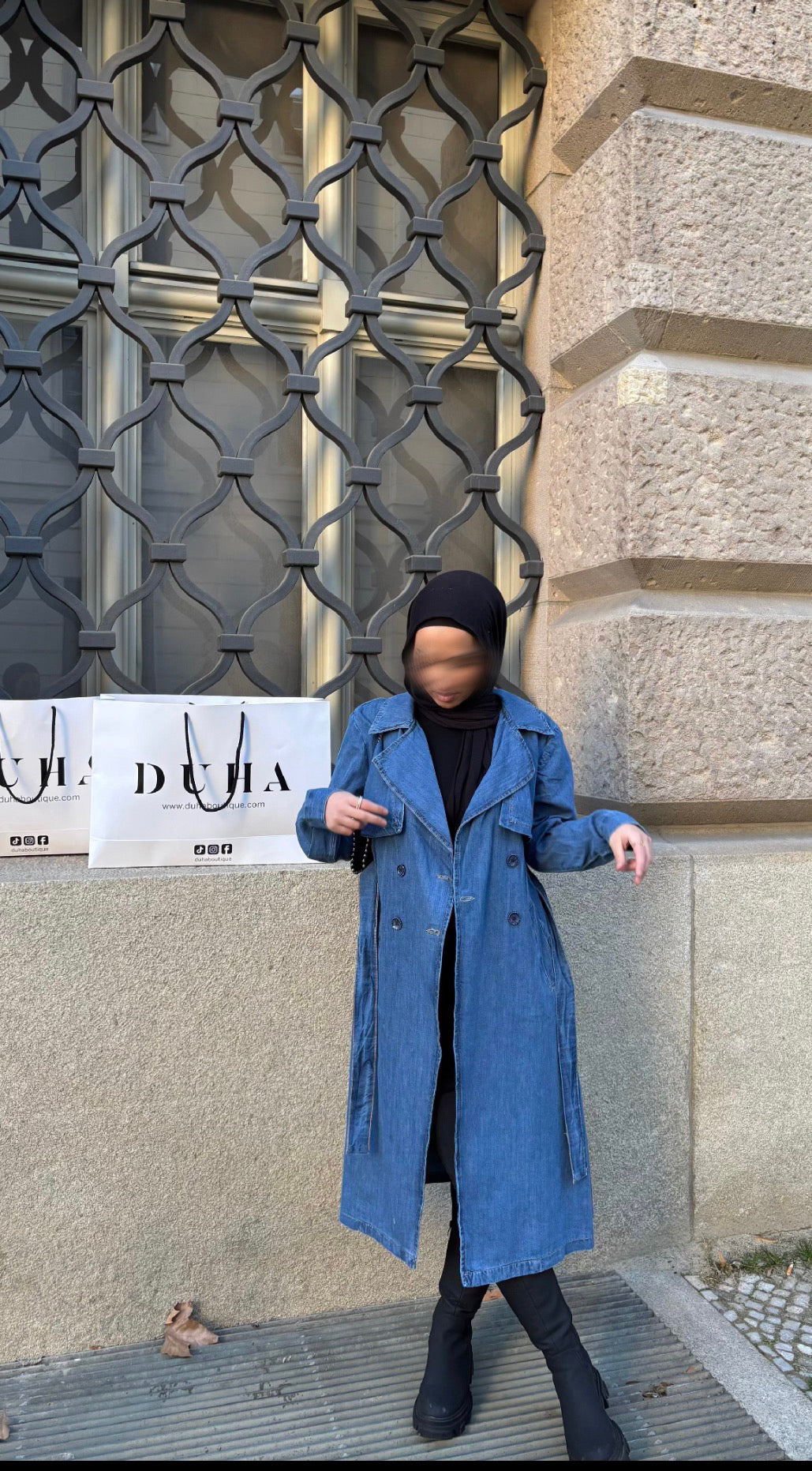 Saf Denim Trench Coat