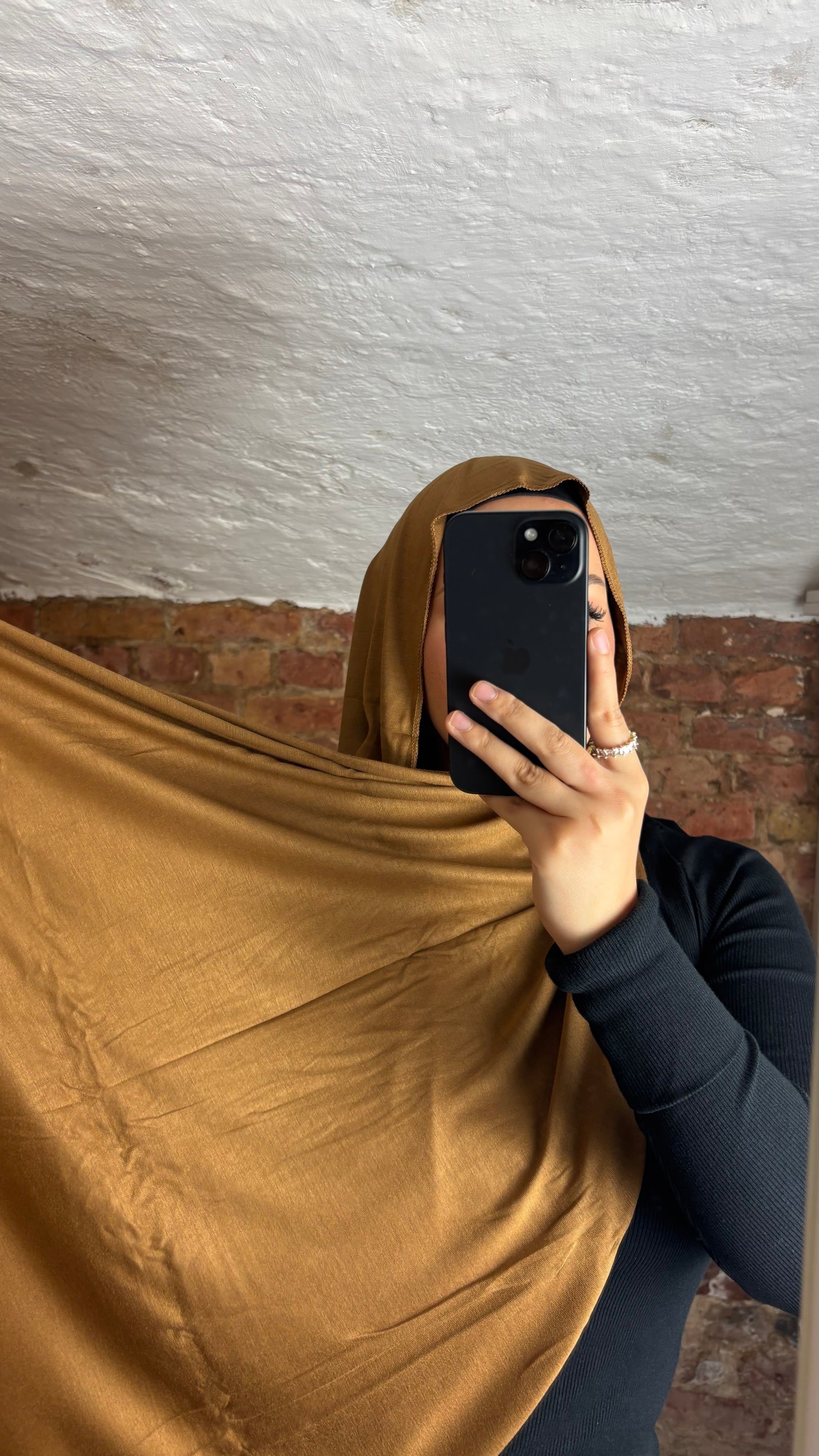 Armine Jersey Hijab in Honey Brown