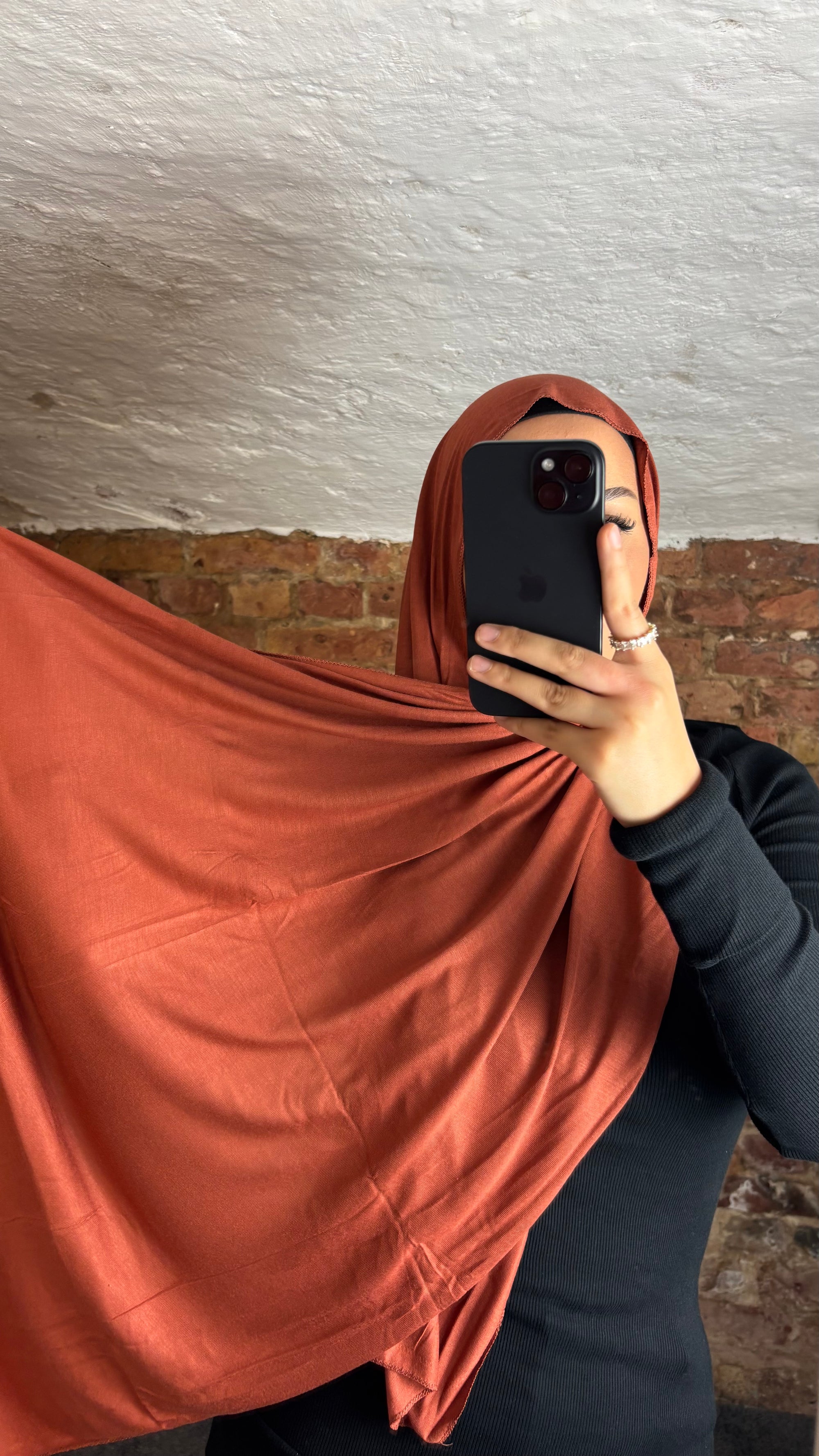 Armine jersey hijab in fox red